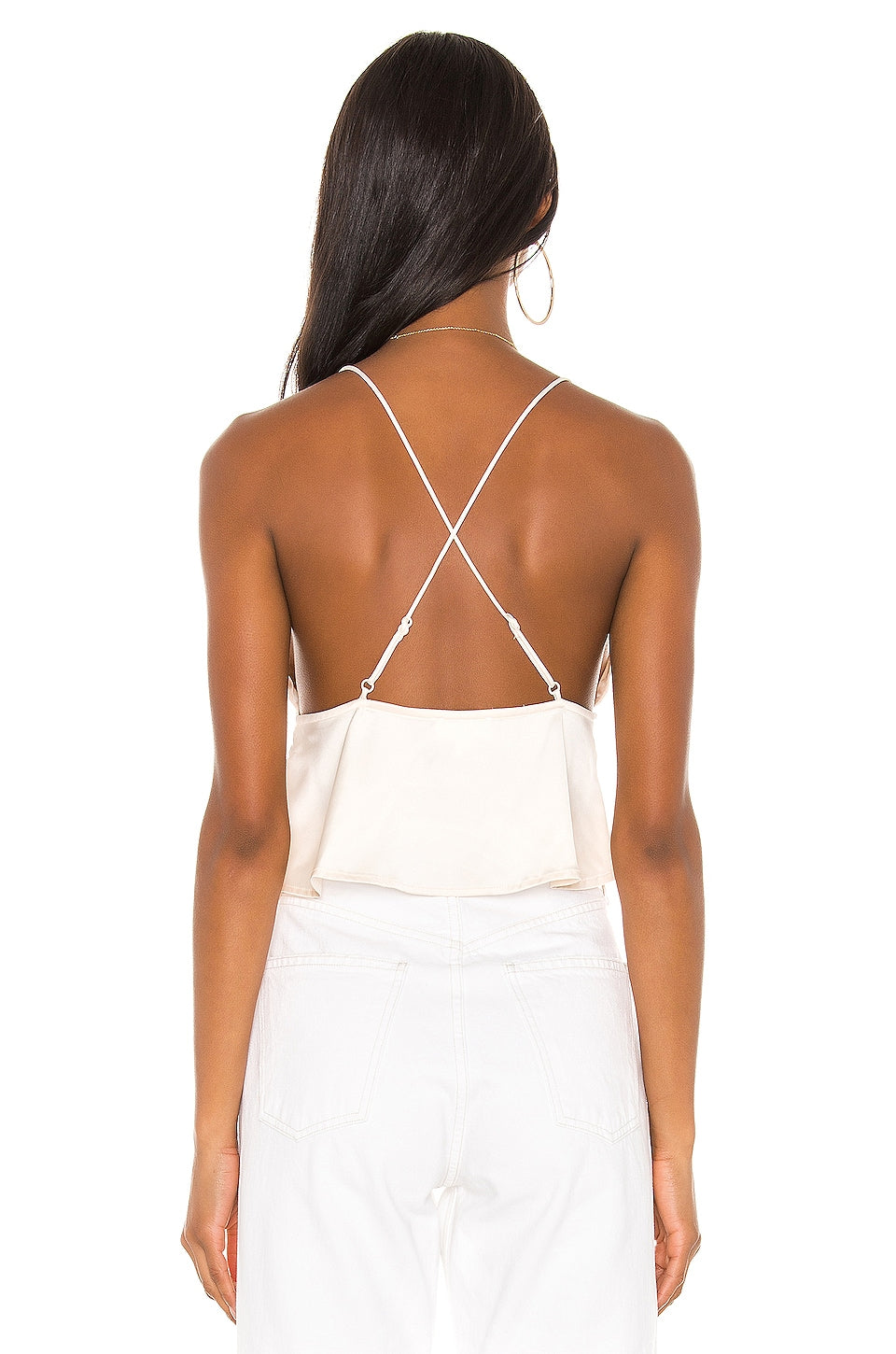 superdown Isla Satin Top in Ivory