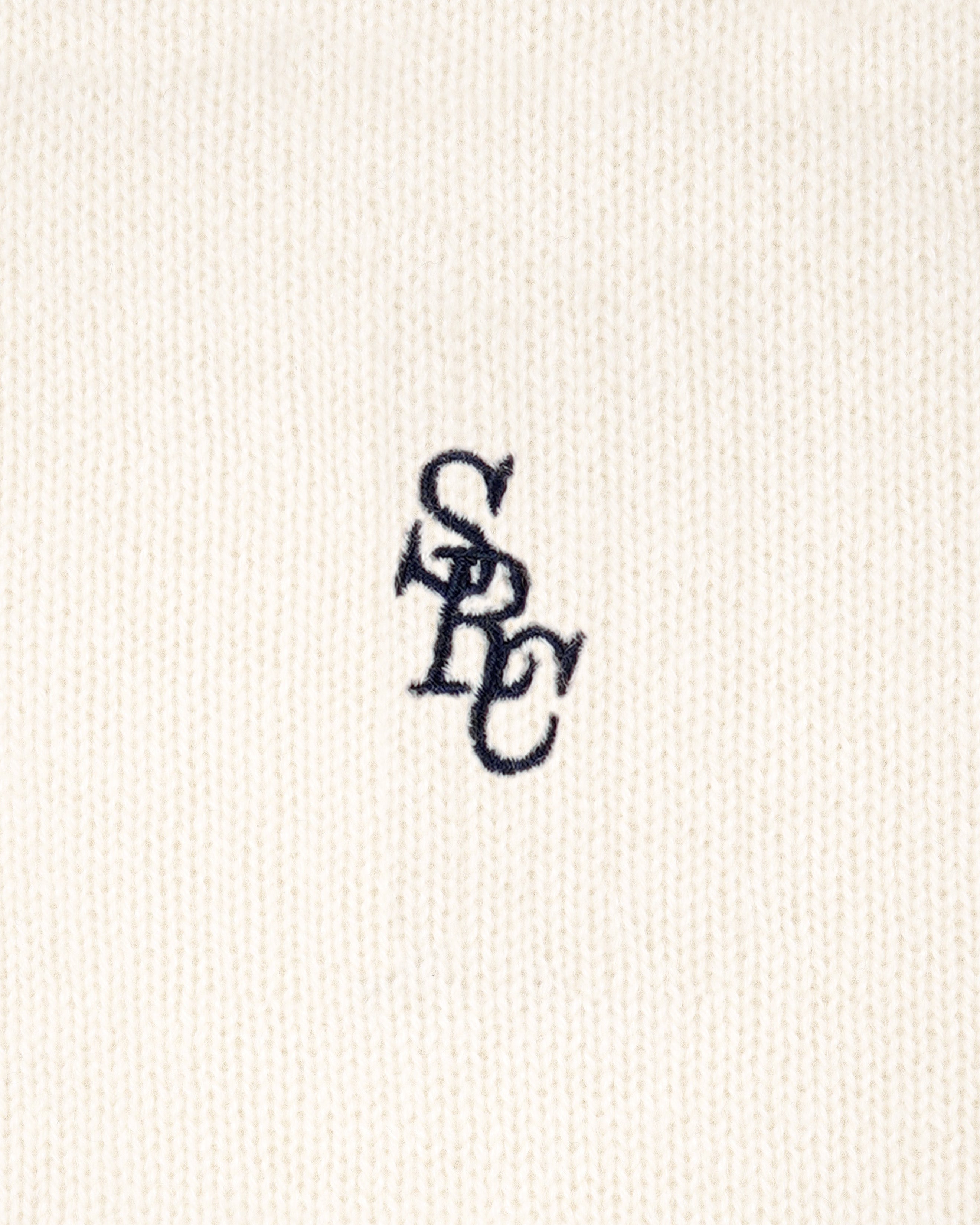 SRC Cashmere Sweater - Ecru/Navy