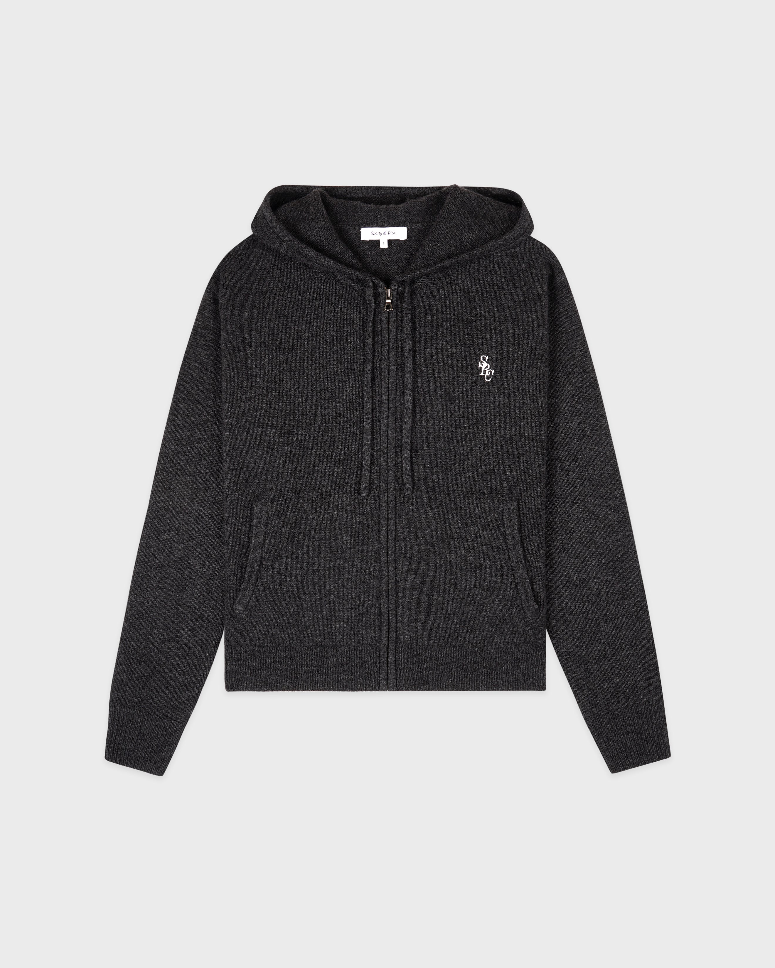 SRC Cashmere Zip Hoodie - Dark Grey