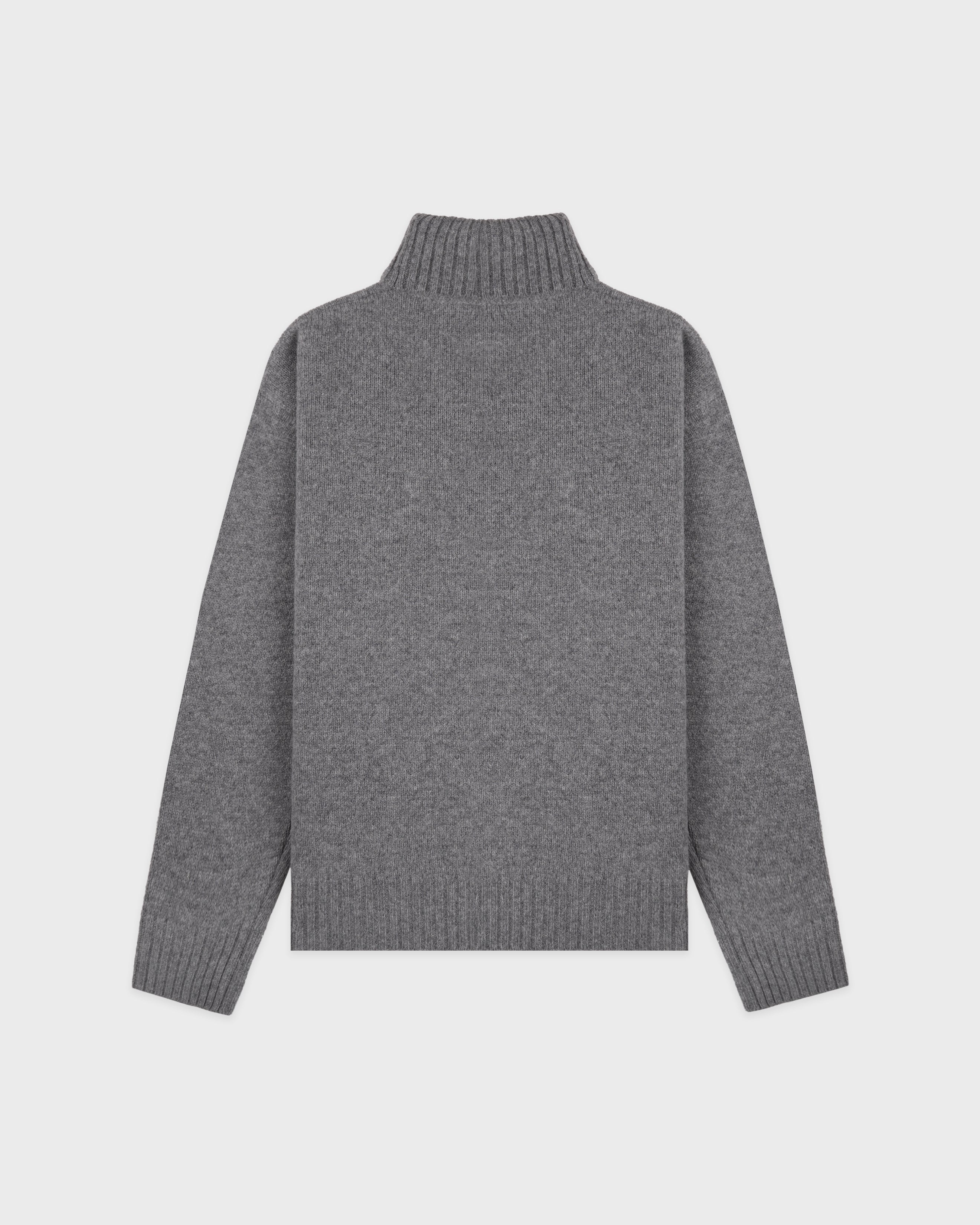 SRC Wool Turtleneck - Light Grey/Navy