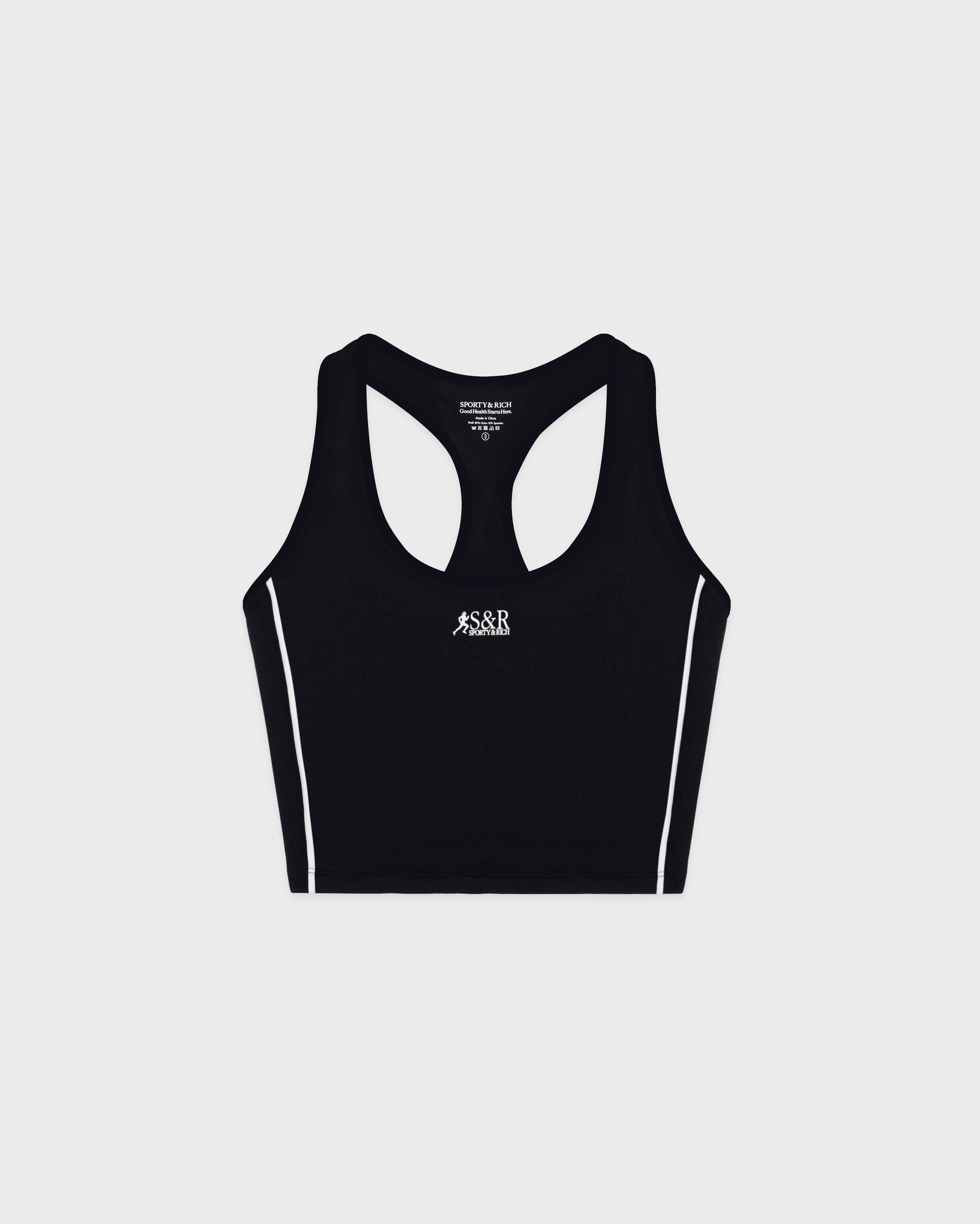 SR Runner Sports Tank - Black/White