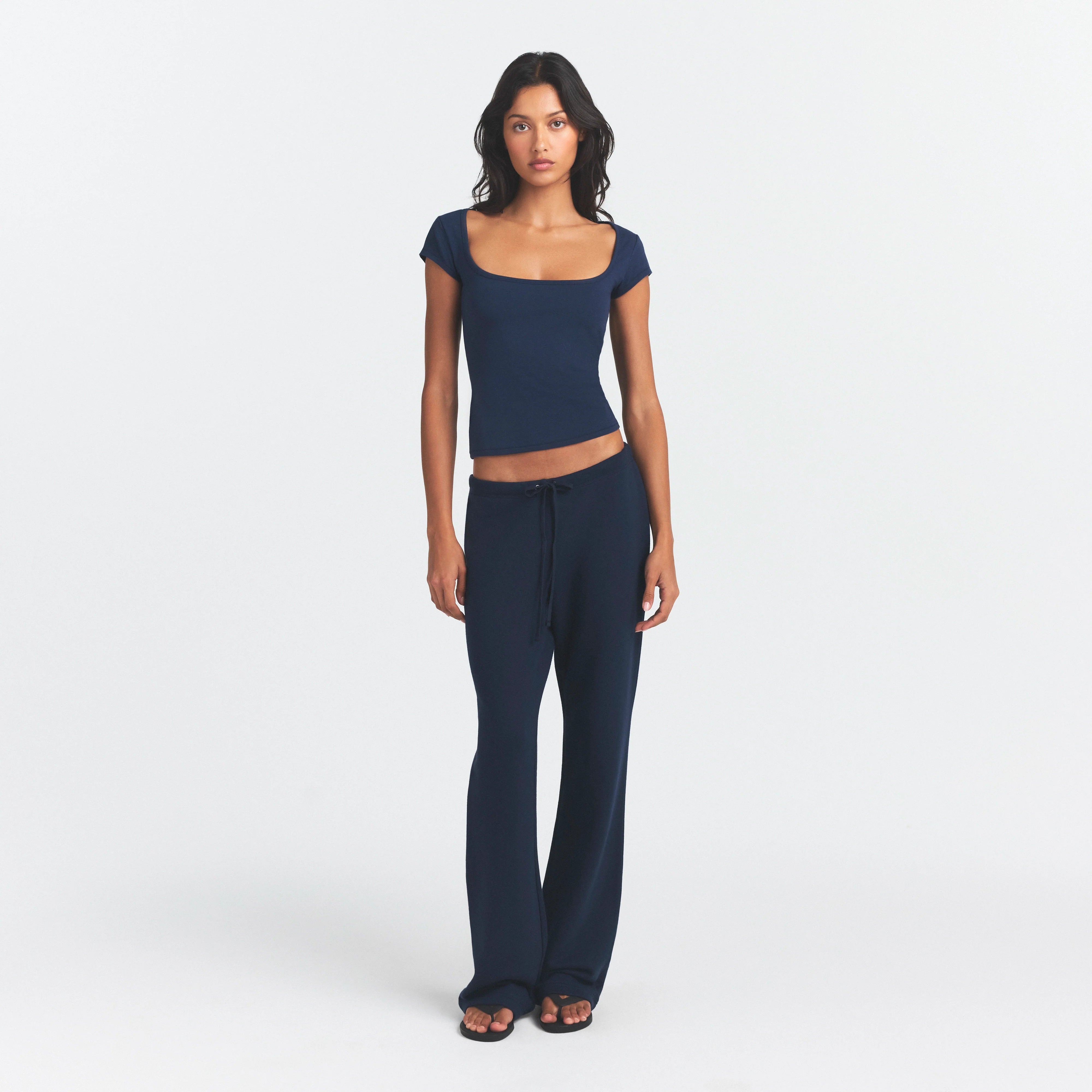 Cotton Jersey Scoop Neck T-shirt