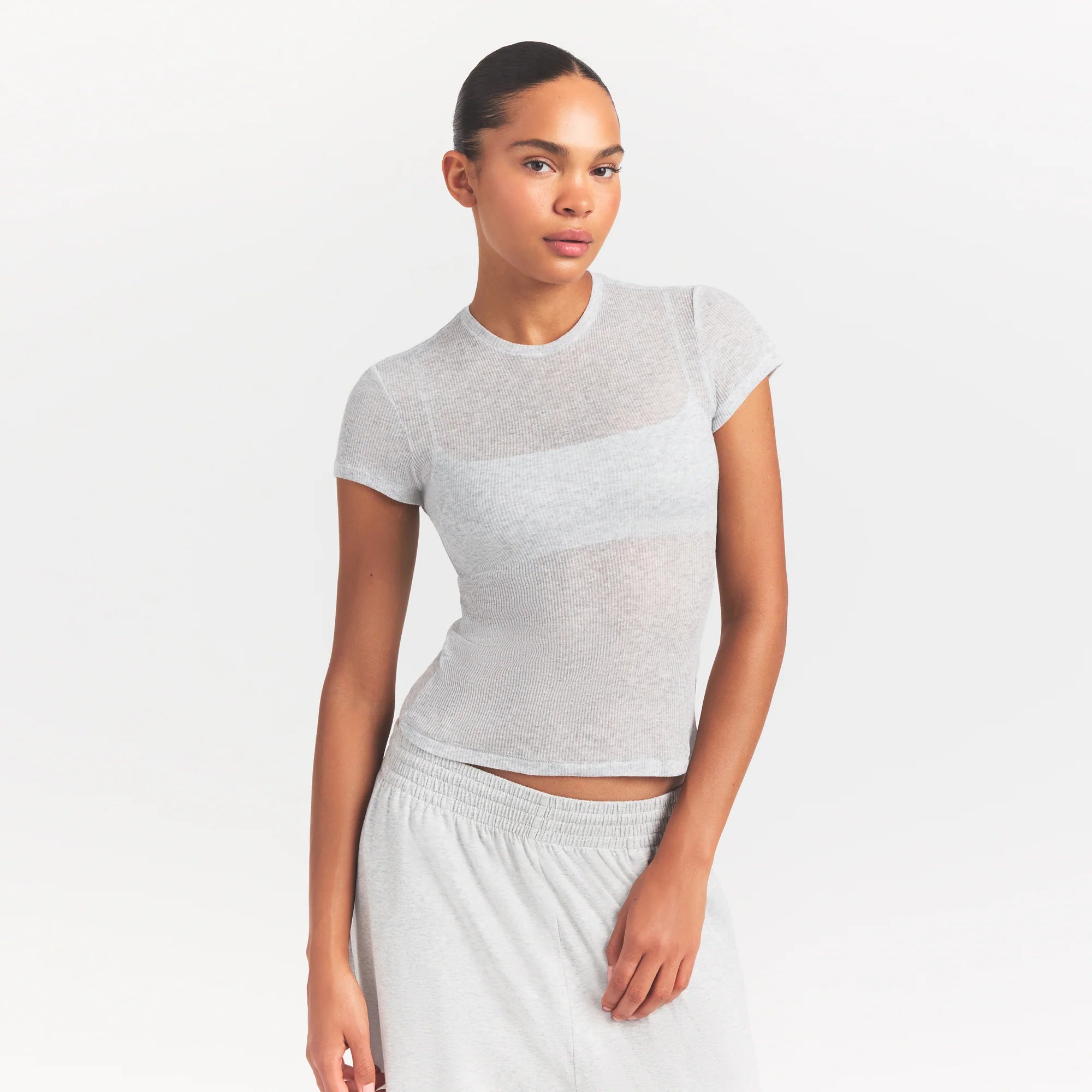 Sheer Rib T-shirt