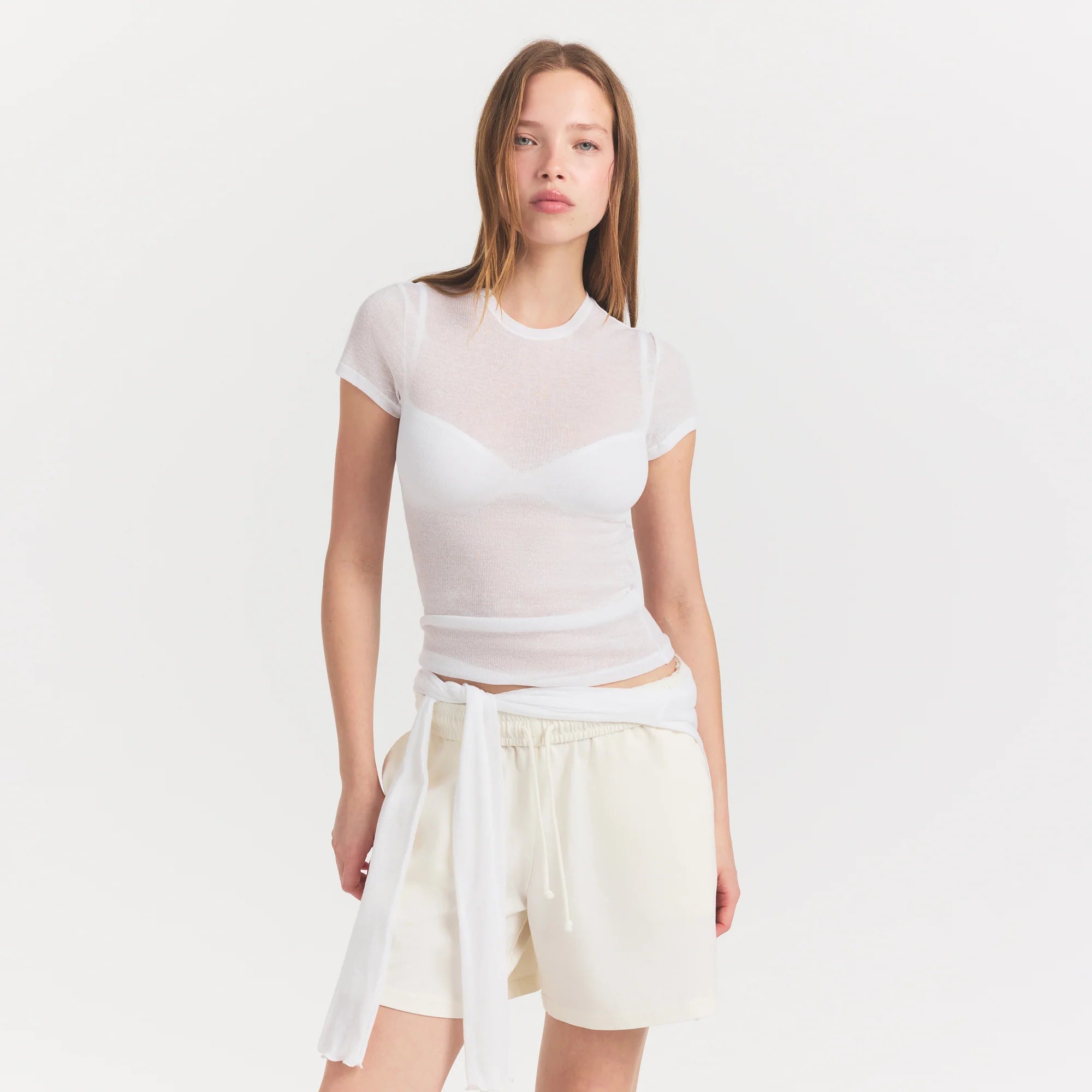 Sheer Rib T-shirt