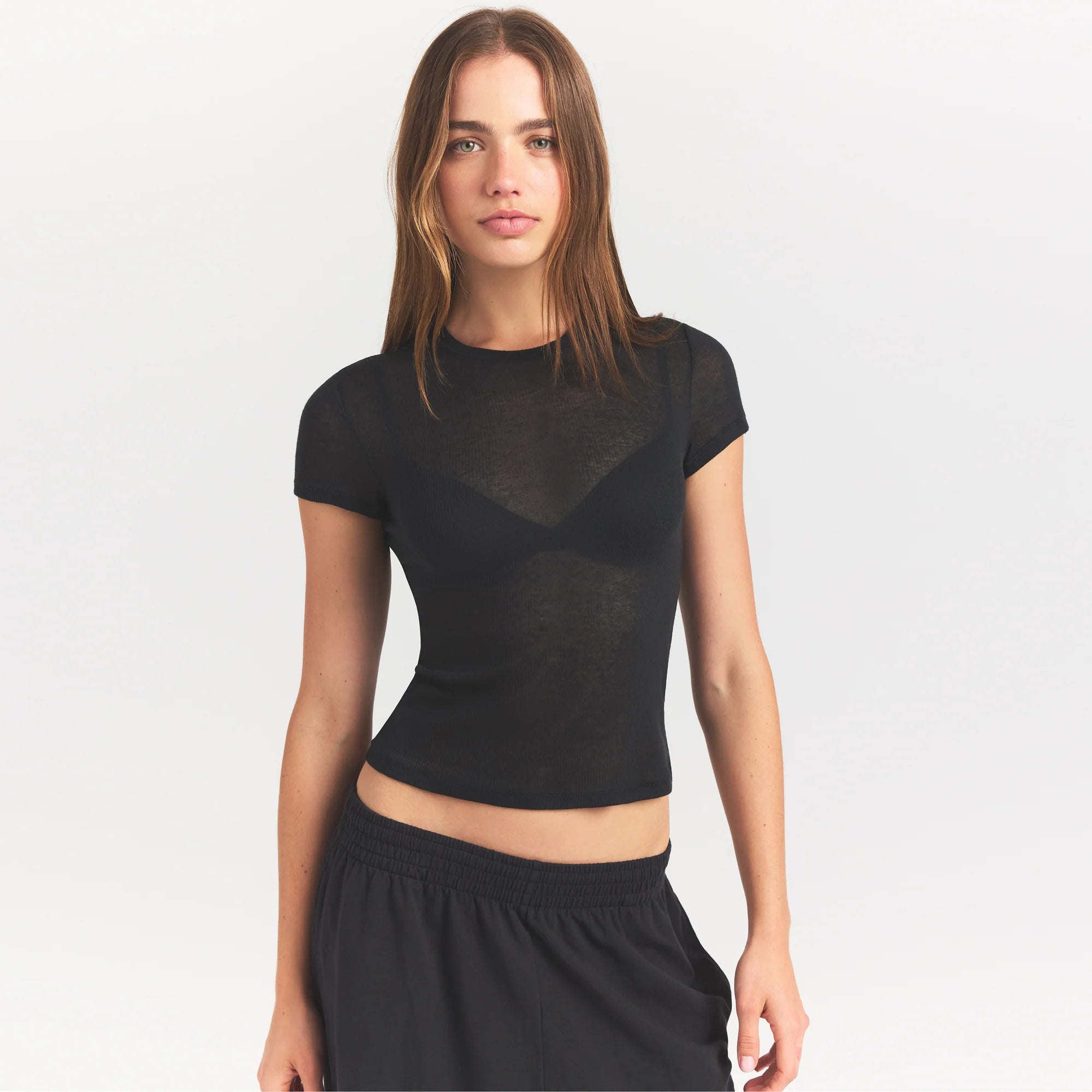 Sheer Rib T-shirt