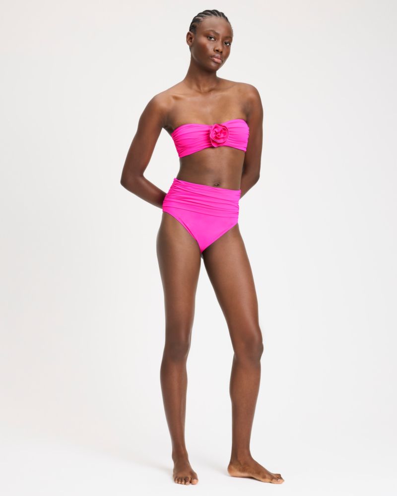 Shirred High Waist Bikini Bottom
