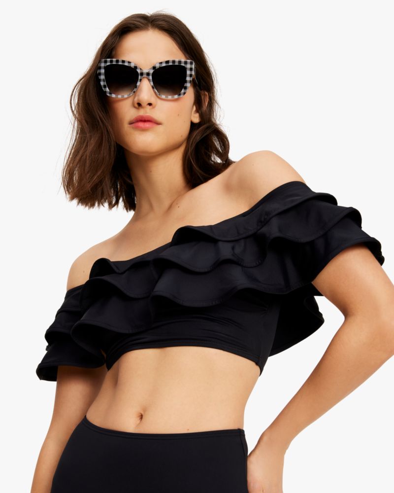 Ruffle Off-the-shoulder Bikini Top