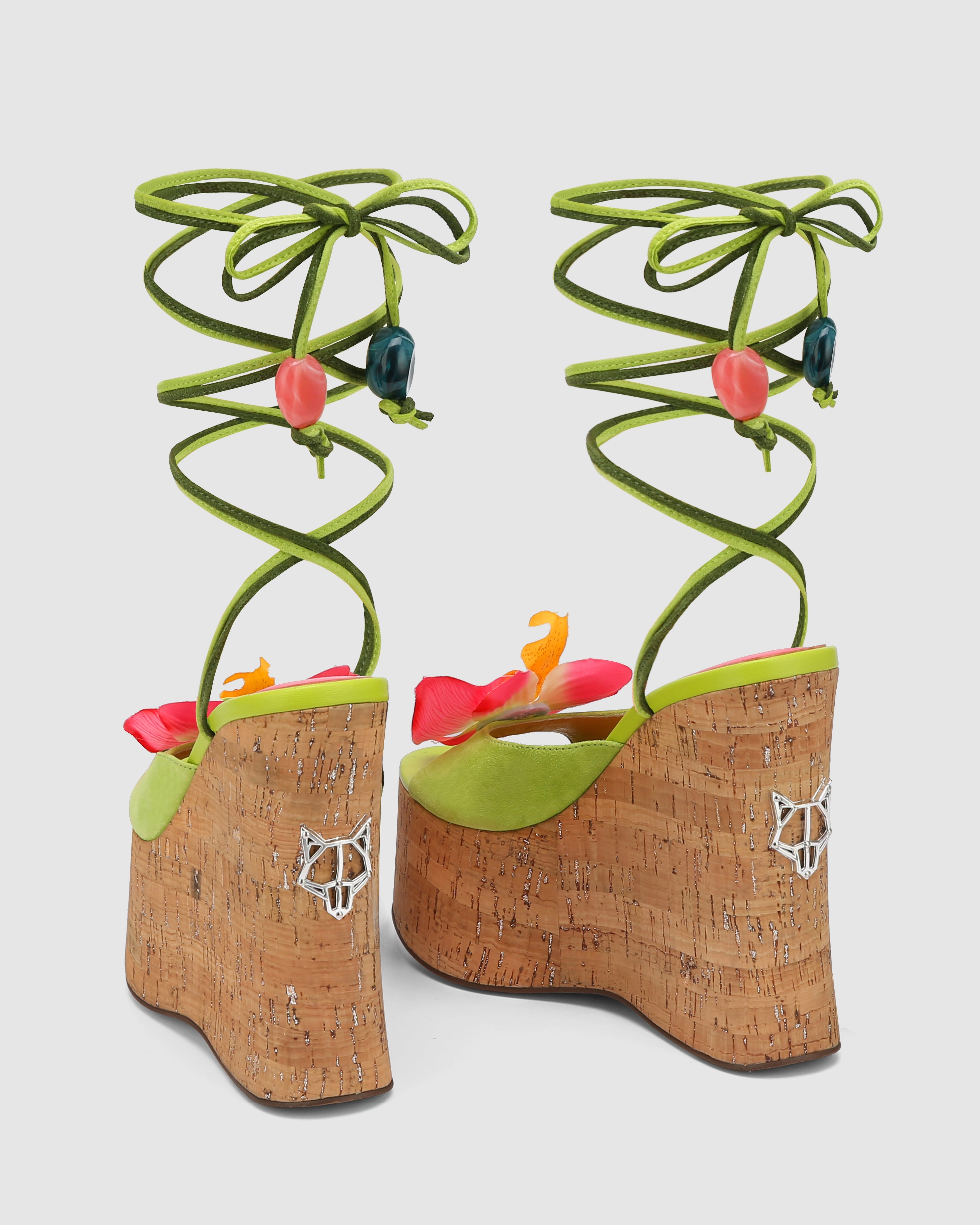 Sunflower Green Kid Suede