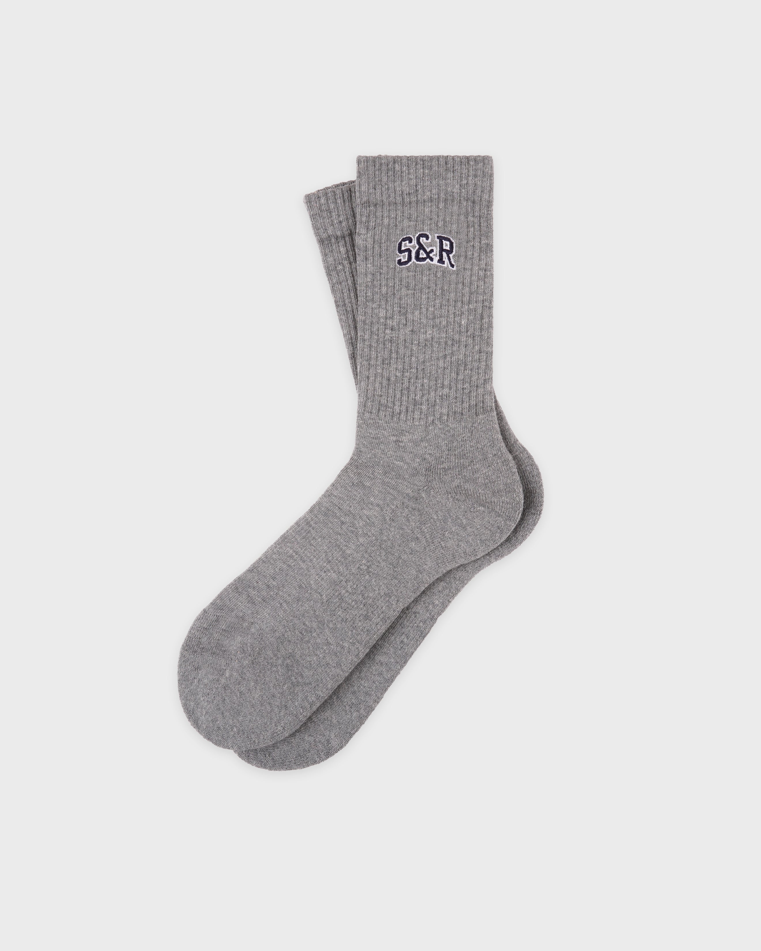 S&R Ivy Socks - Heather Gray/Navy