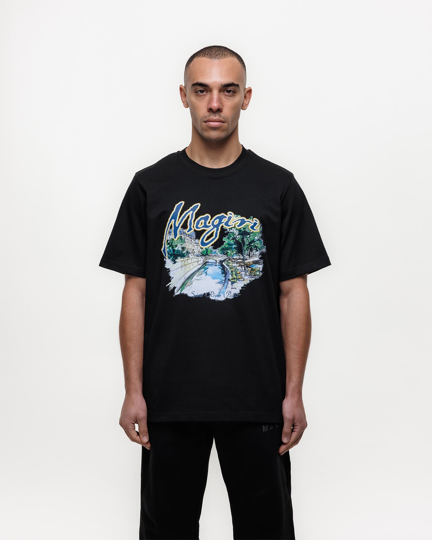 Magiri Seine River Printed T-Shirt in Black