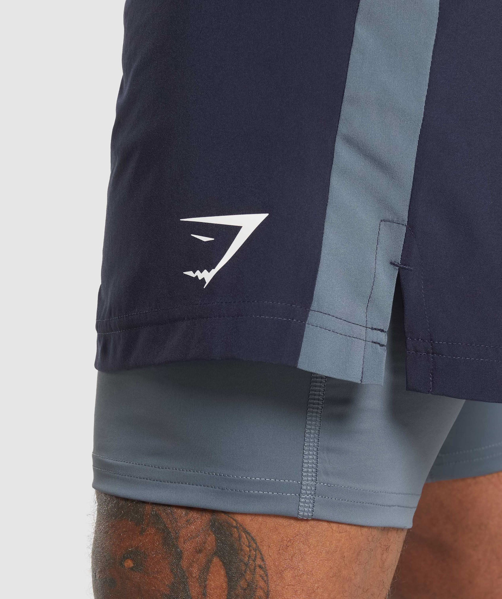 Gymshark Sport 7" 2 in 1 Shorts - Heavy Blue/Iron Blue