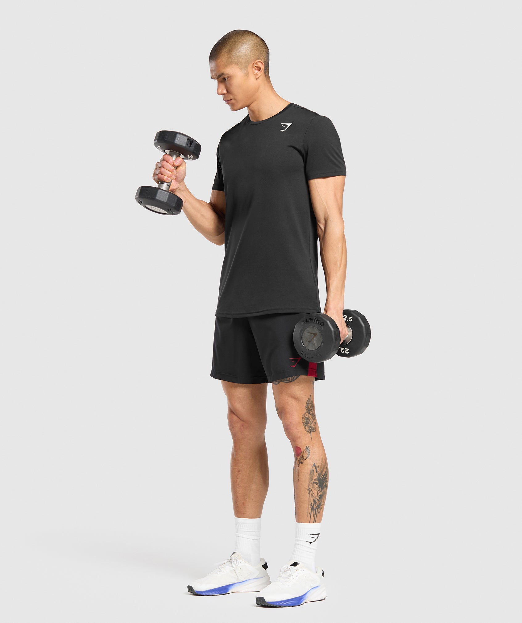 Gymshark Sport 7" Shorts - Black/Conditioning Red