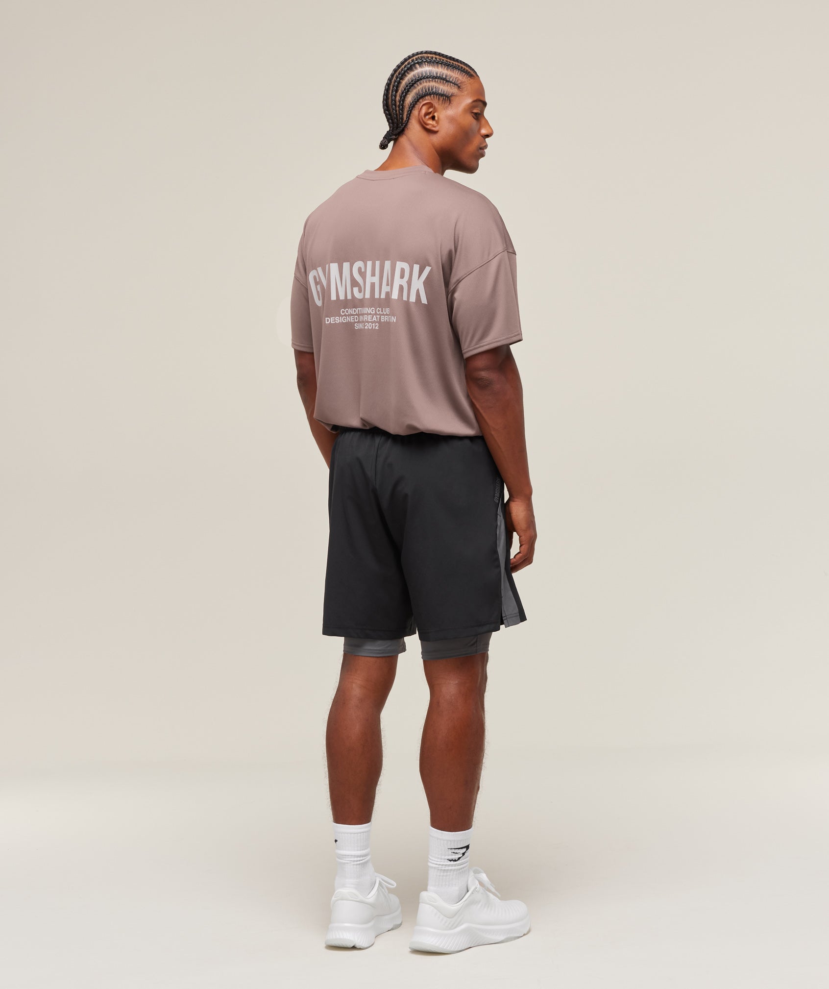 Gymshark Sport 7" 2 in 1 Shorts - Black/Dark Grey