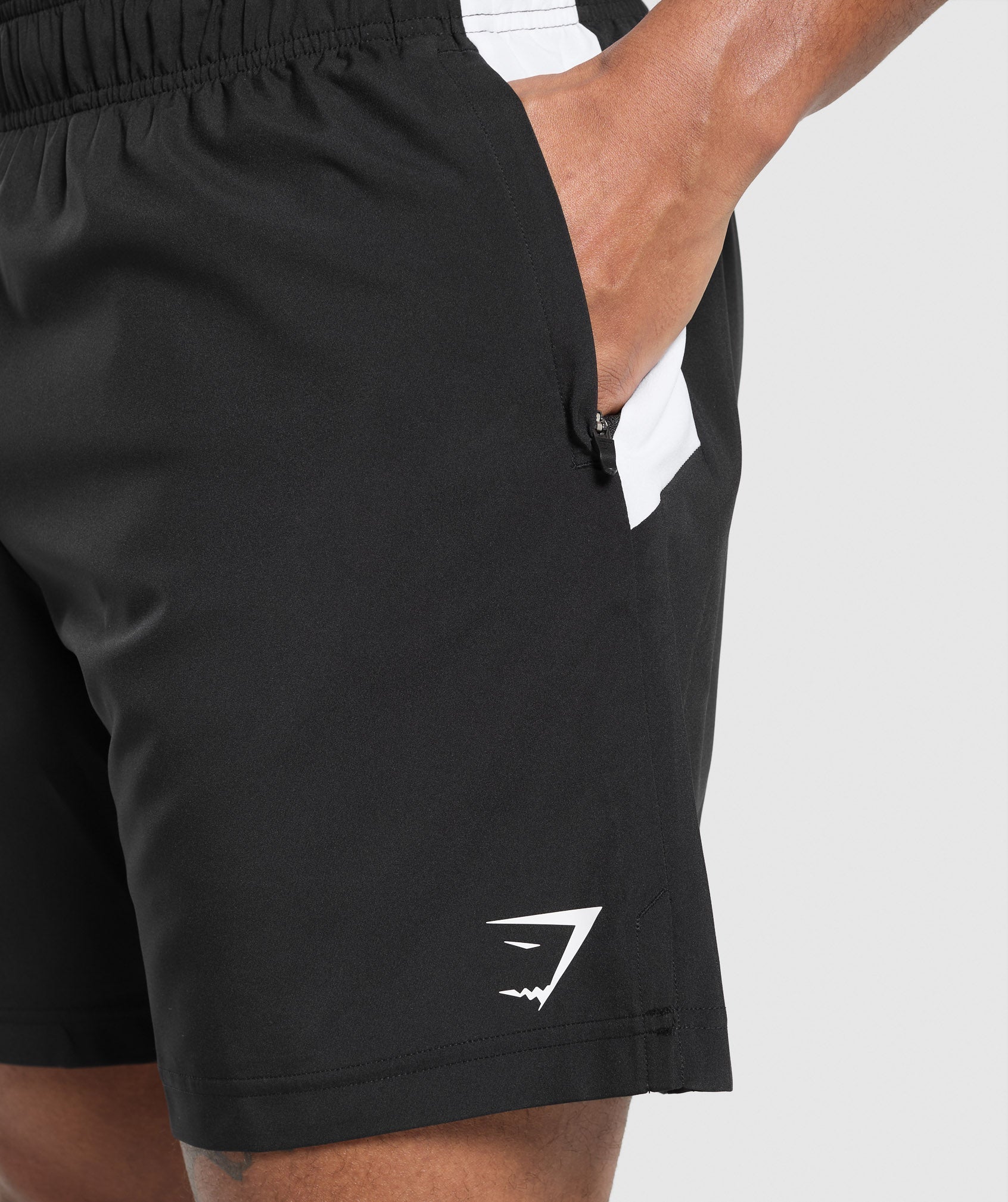 Gymshark Sport Panel 7" Shorts - Black/White