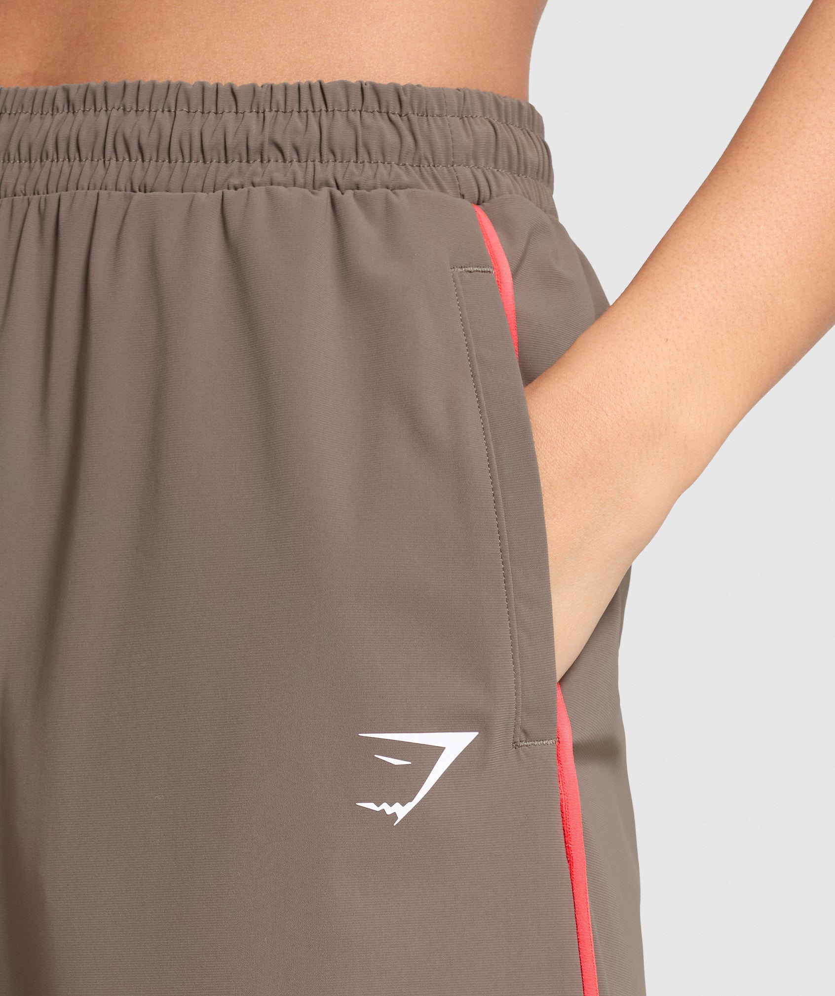 Gymshark Stitch Feature Woven Pants - Camo Brown