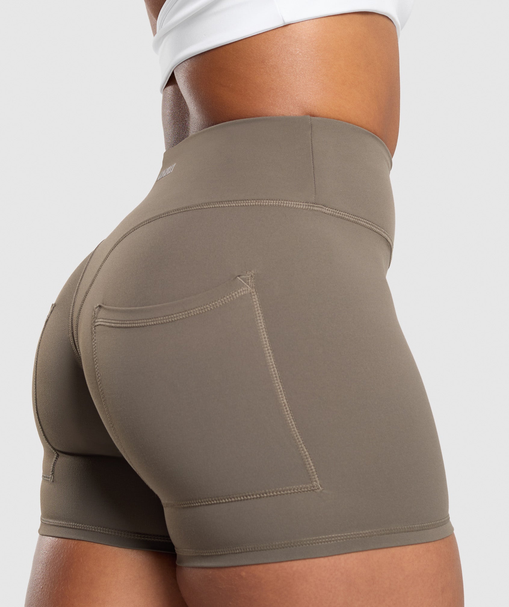 Gymshark Superset Pocket Shorts - Camo Brown