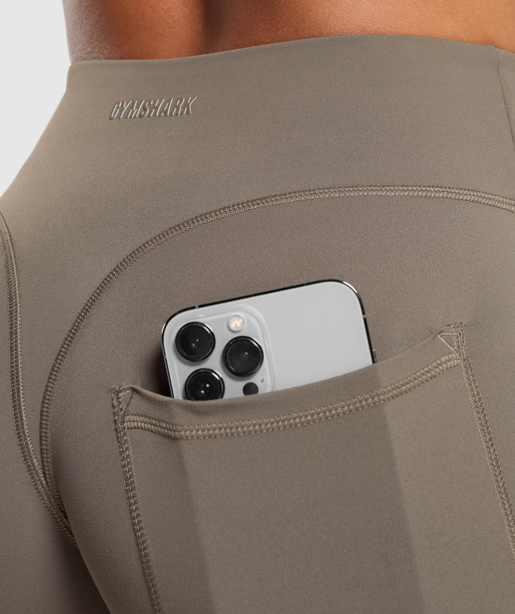 Gymshark Superset Pocket Shorts - Camo Brown