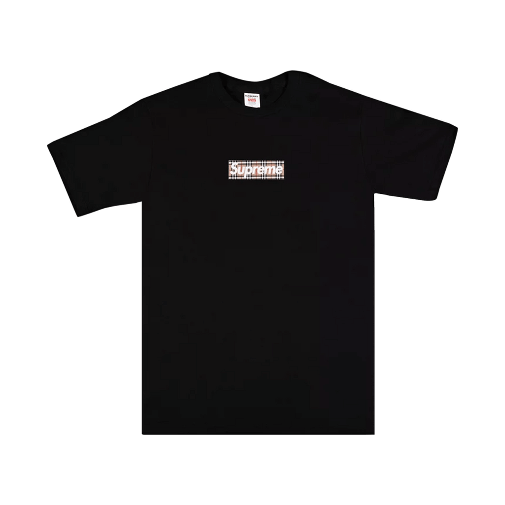 Supreme Supreme x Burberry Box Logo Black Tee - Size: M T-Shirts | Shop From The Mirage