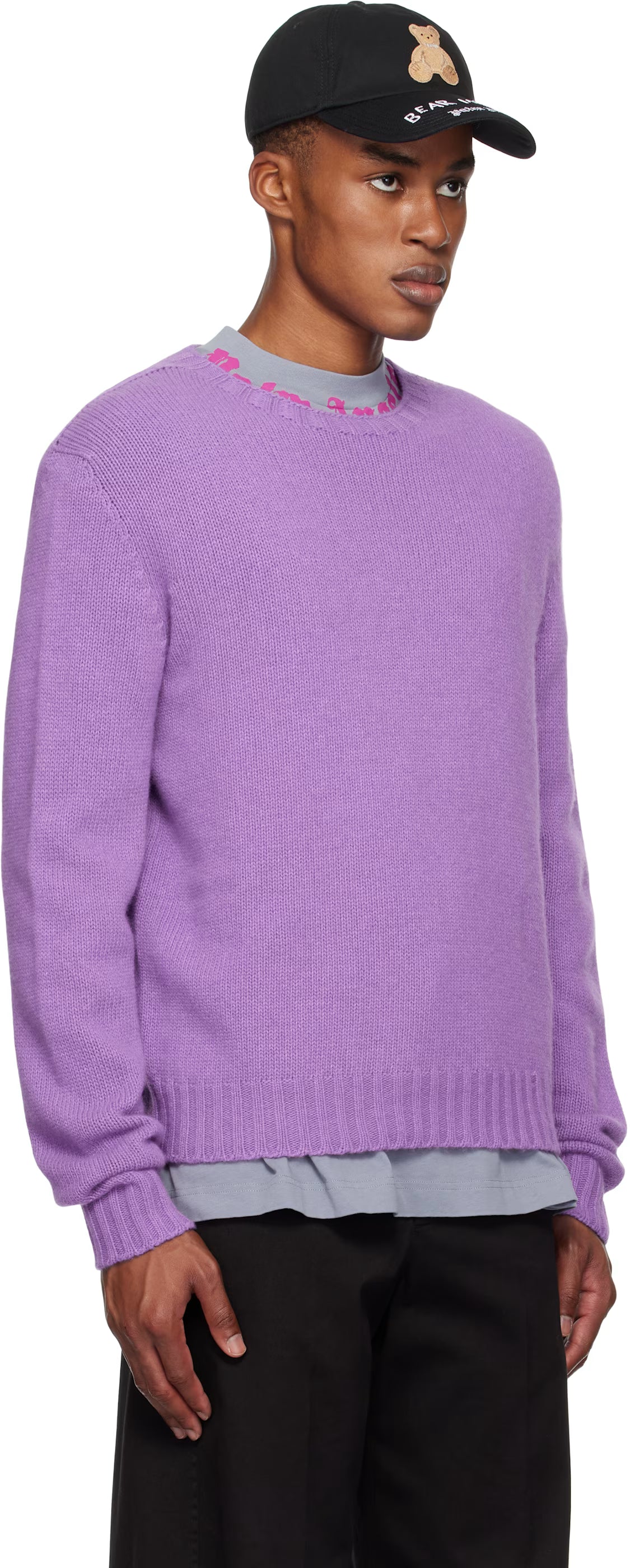 Purple Curved Logo Sweater