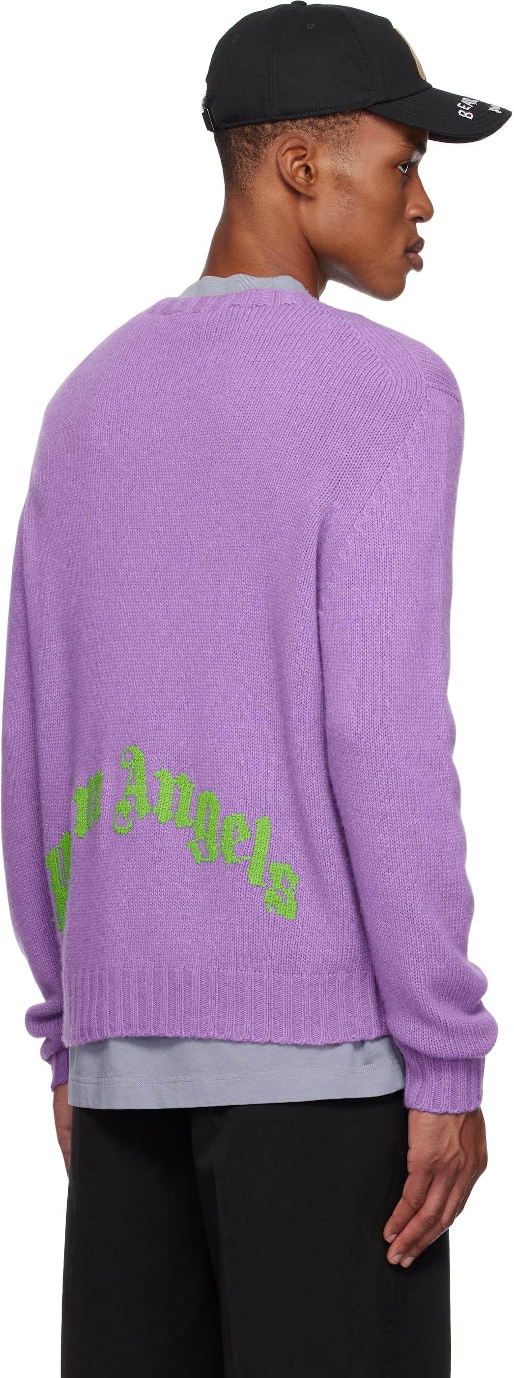 Purple Curved Logo Sweater