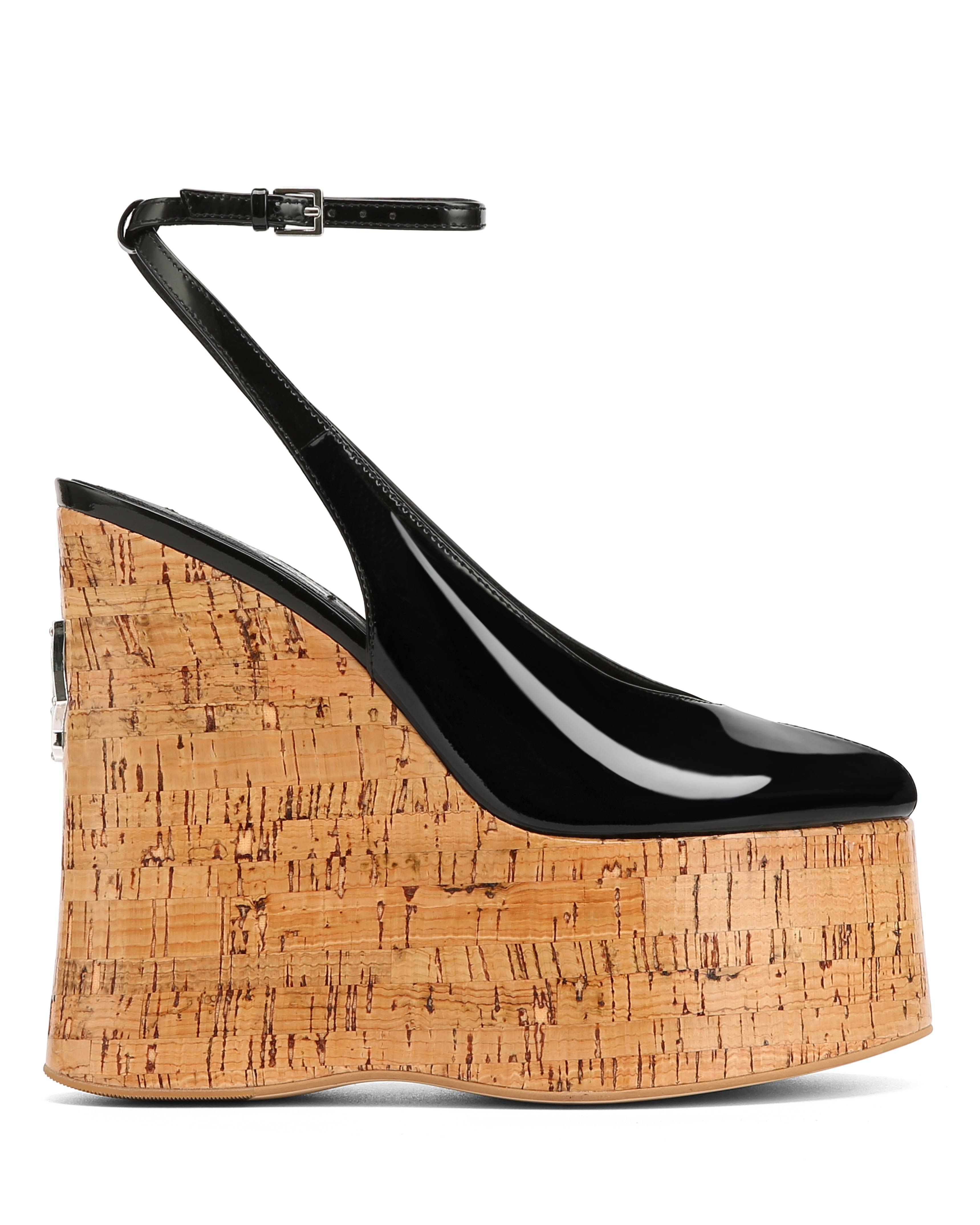 Tansy Black Patent Cork