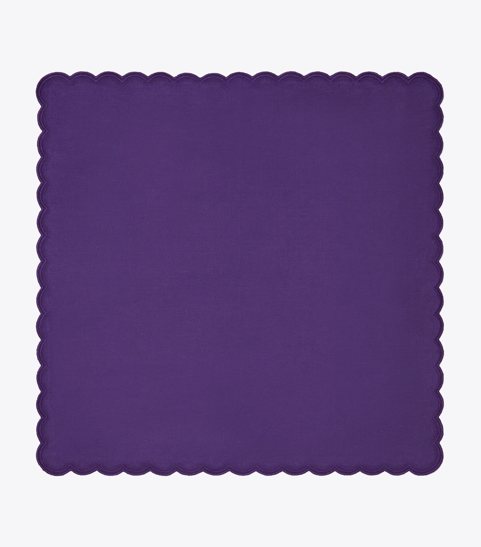 Scalloped Dinner Linen Napkin, Set of 6