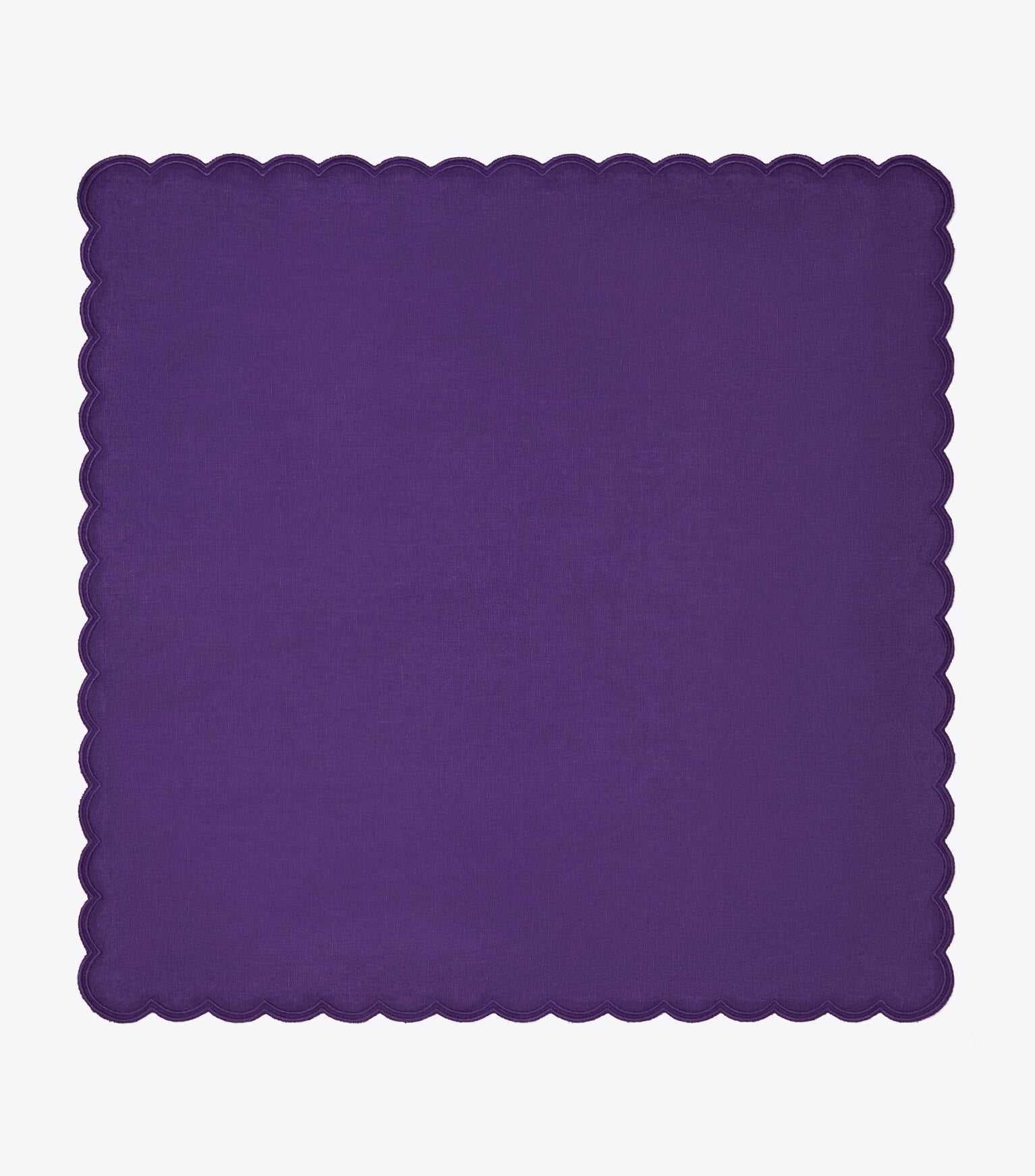 Scalloped Dinner Linen Napkin, Set of 6