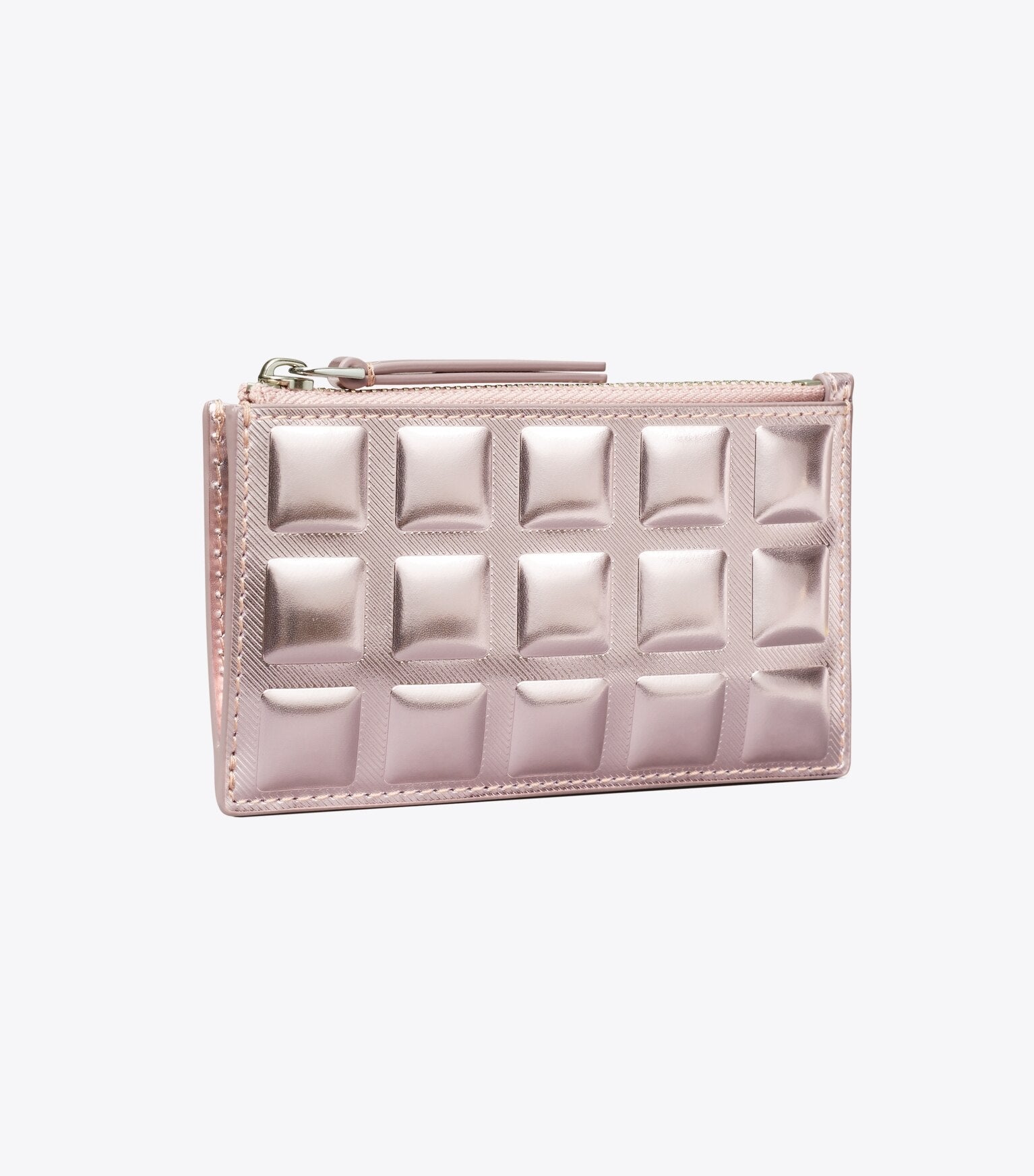 Fleming Metallic Square Quilt Zip Card Case