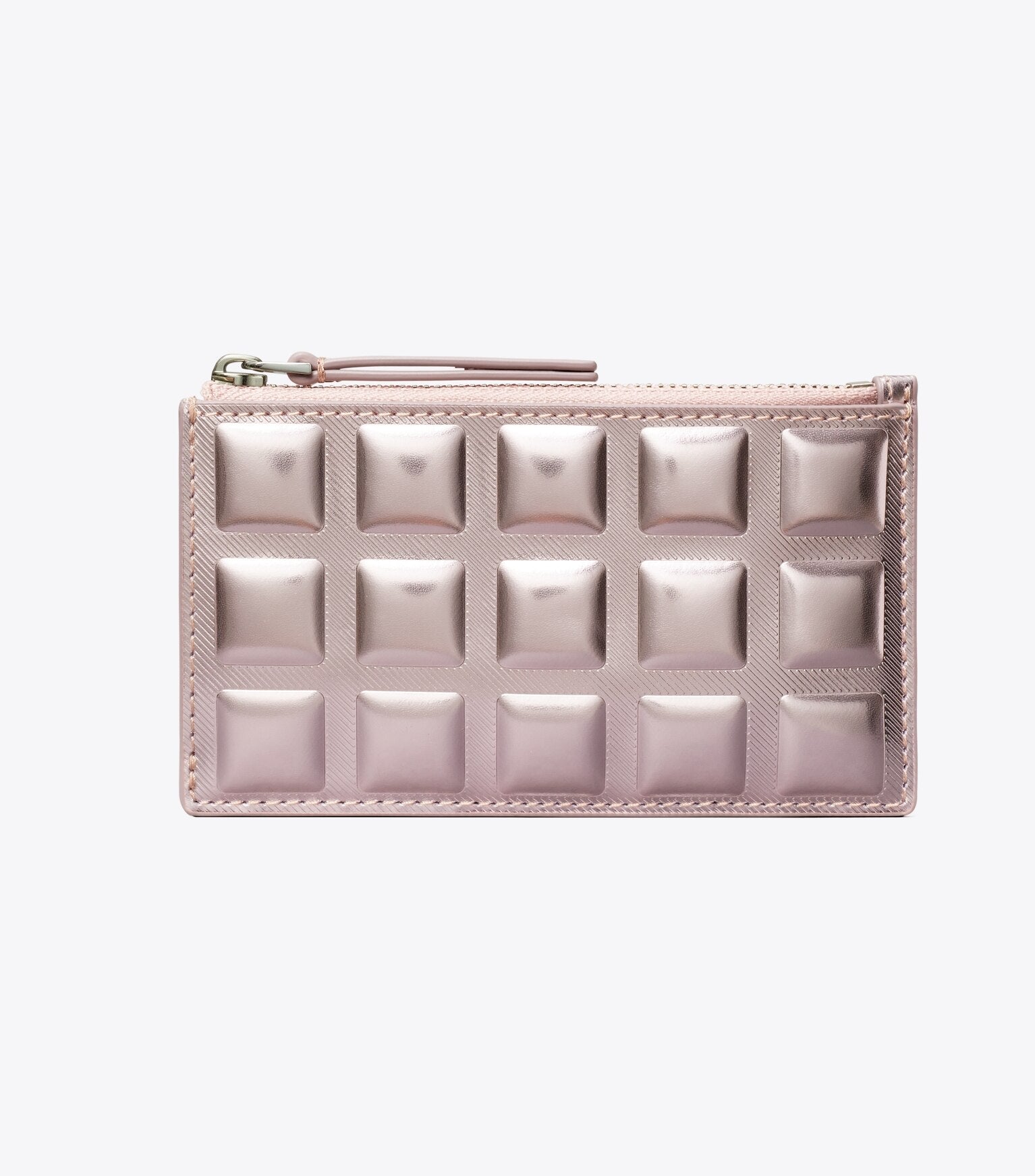 Fleming Metallic Square Quilt Zip Card Case