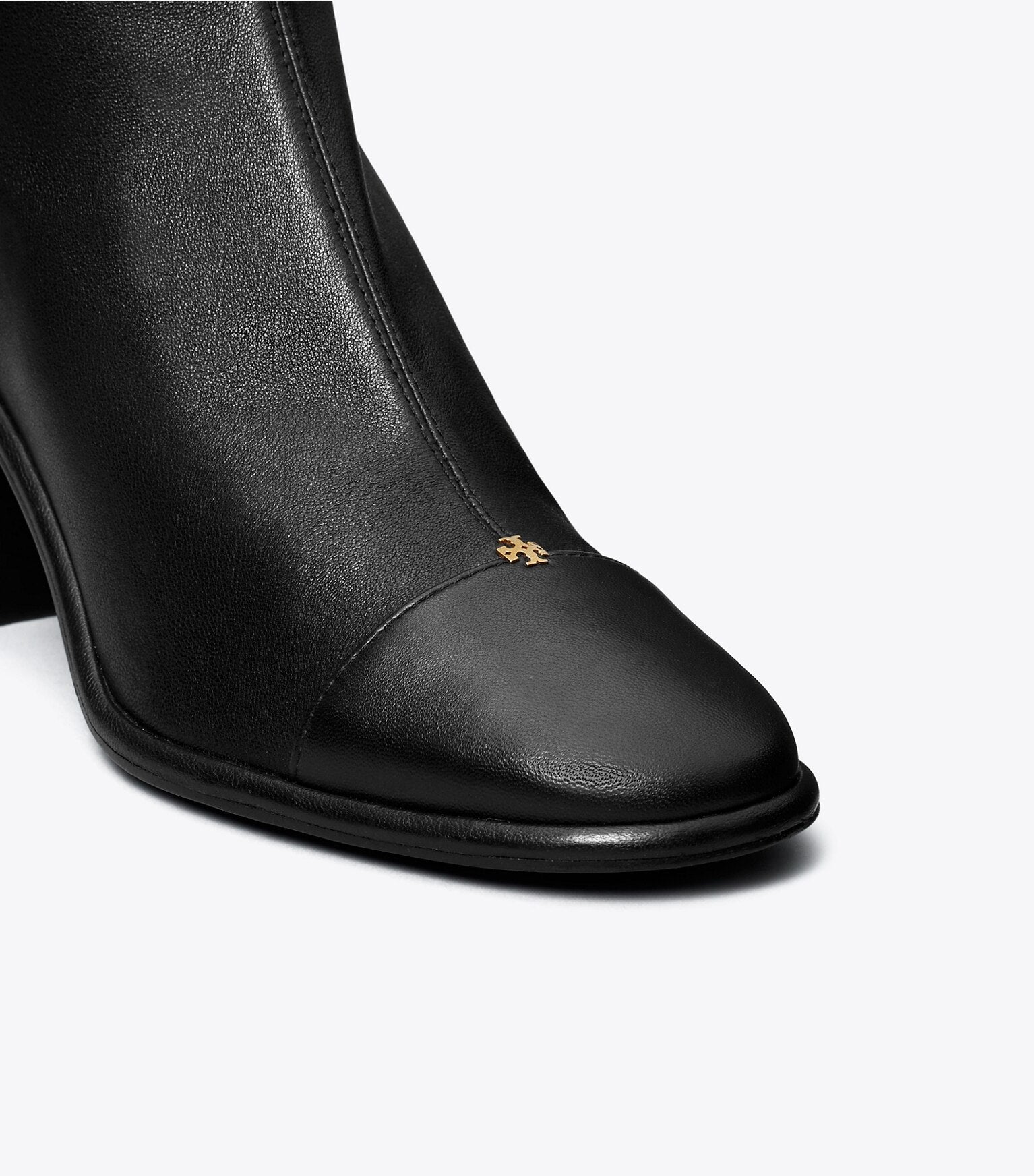 Cap-Toe Heeled Ankle Boot