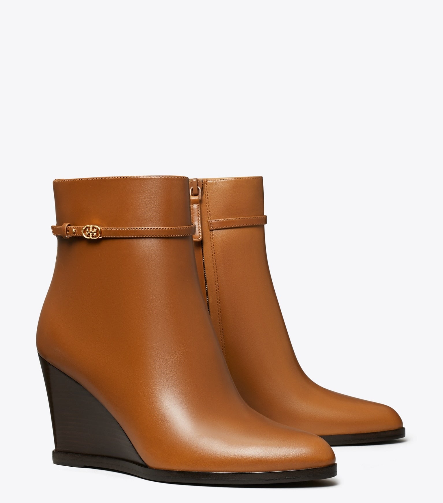 Double T Buckle Wedge Boot