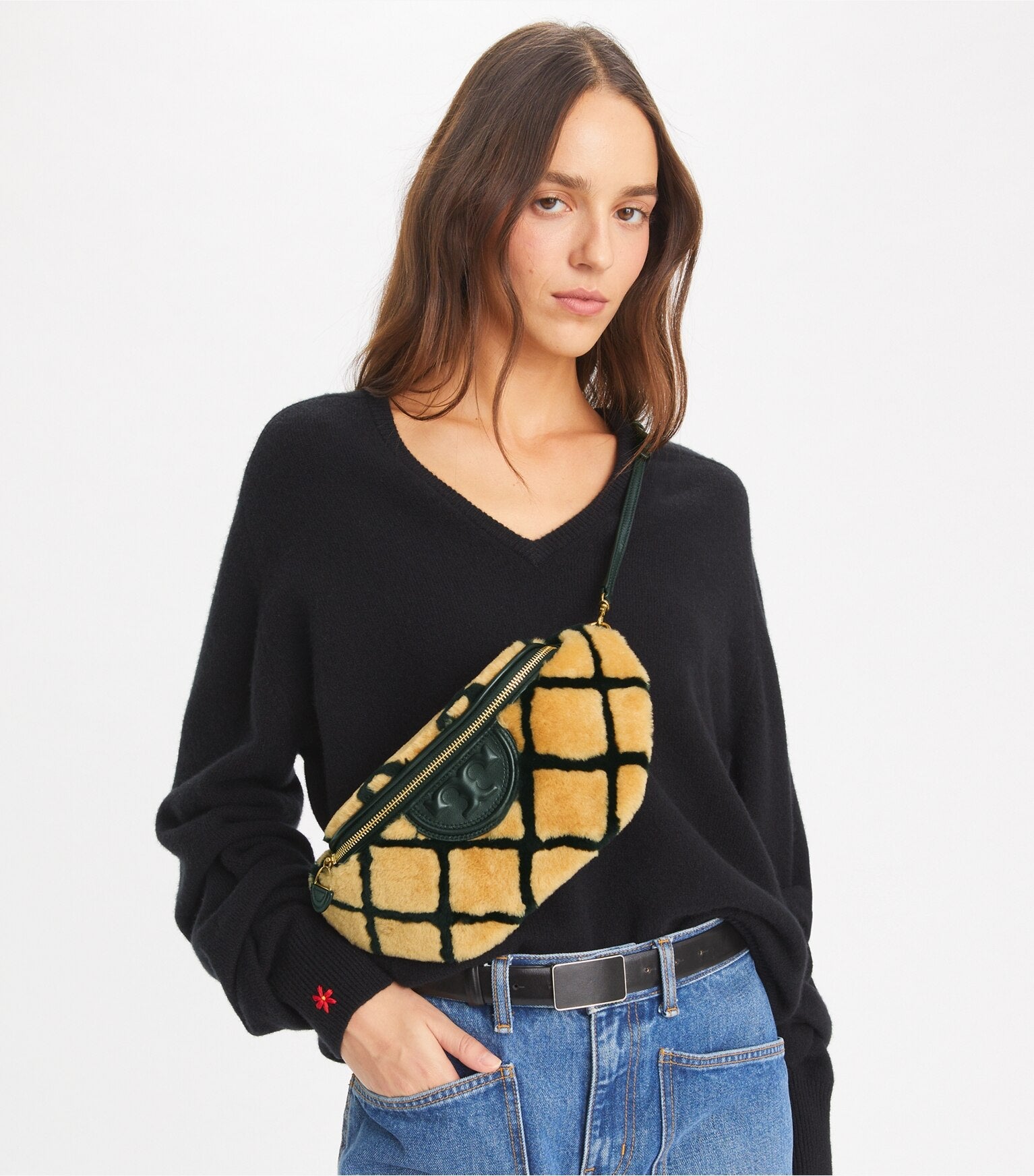 Fleming Shearling Convertible Belt Bag