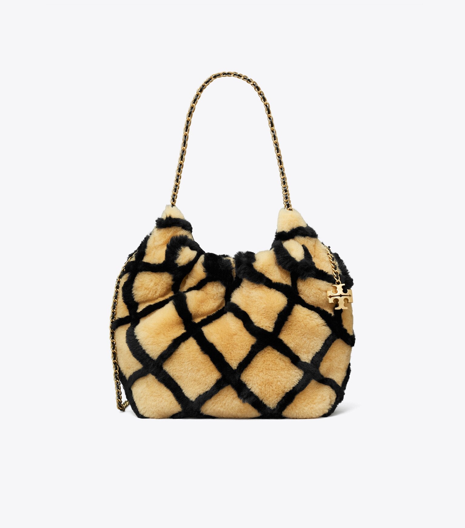 Mini Fleming Shearling Hobo Bag