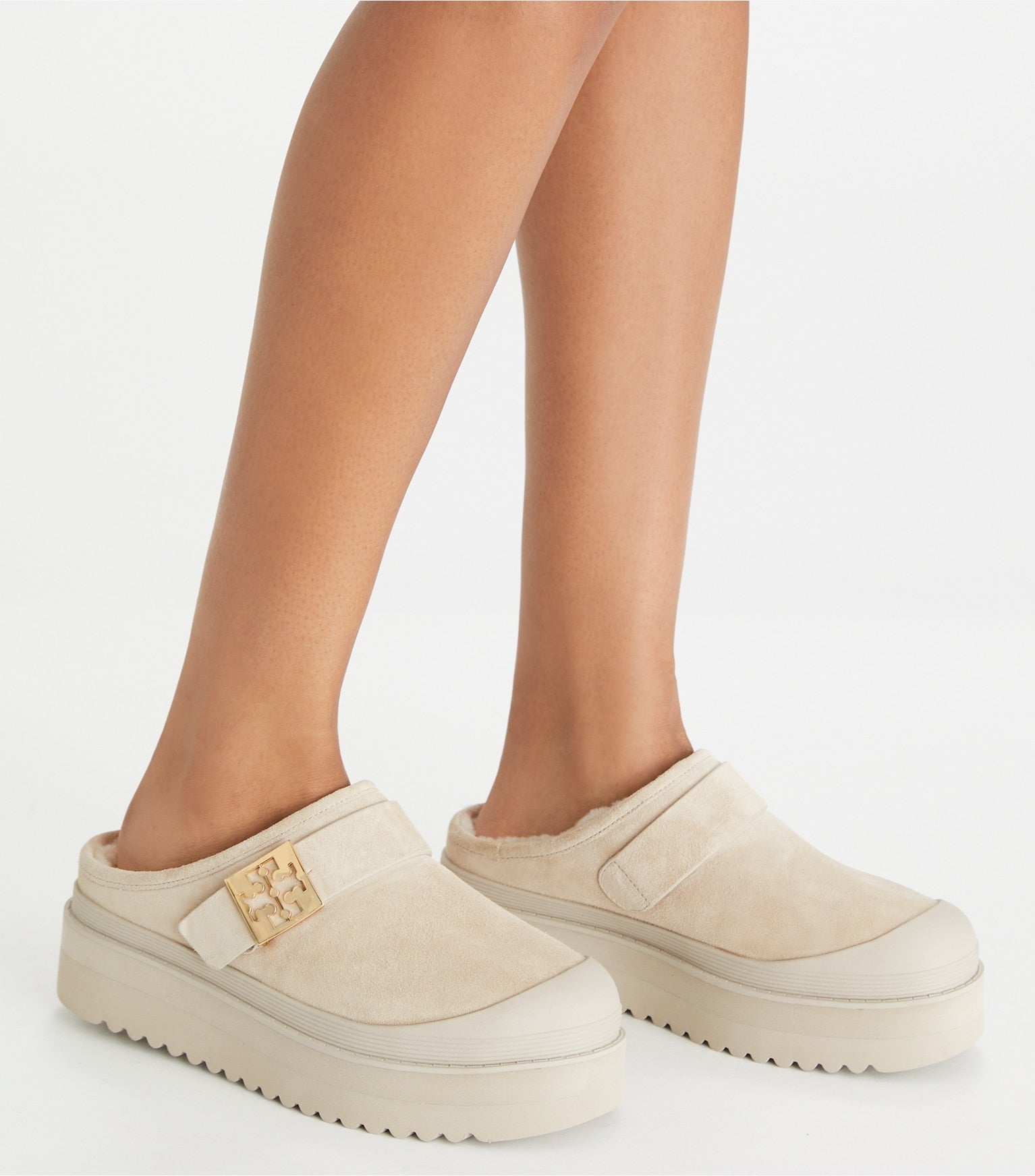 Mellow Shearling Platform Mule