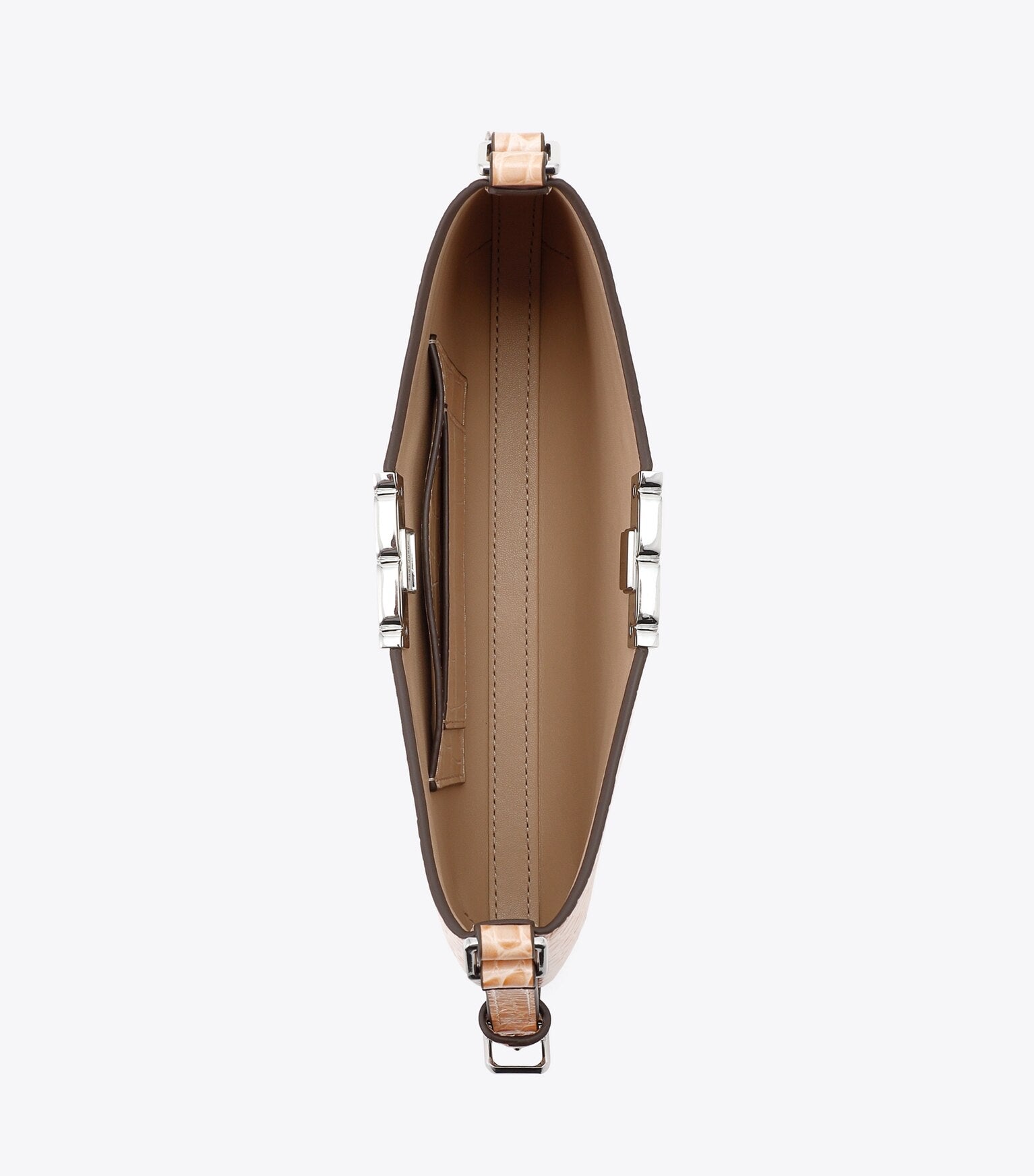 Eleanor Croc Embossed Slim Shoulder Bag