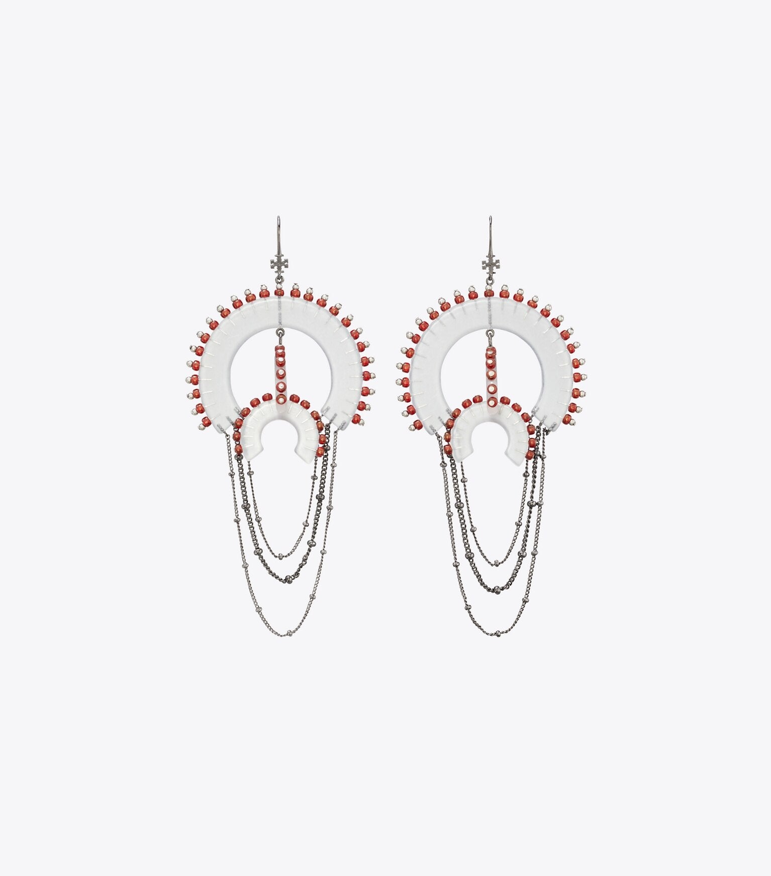 Bead And Resin Chandelier Earrings