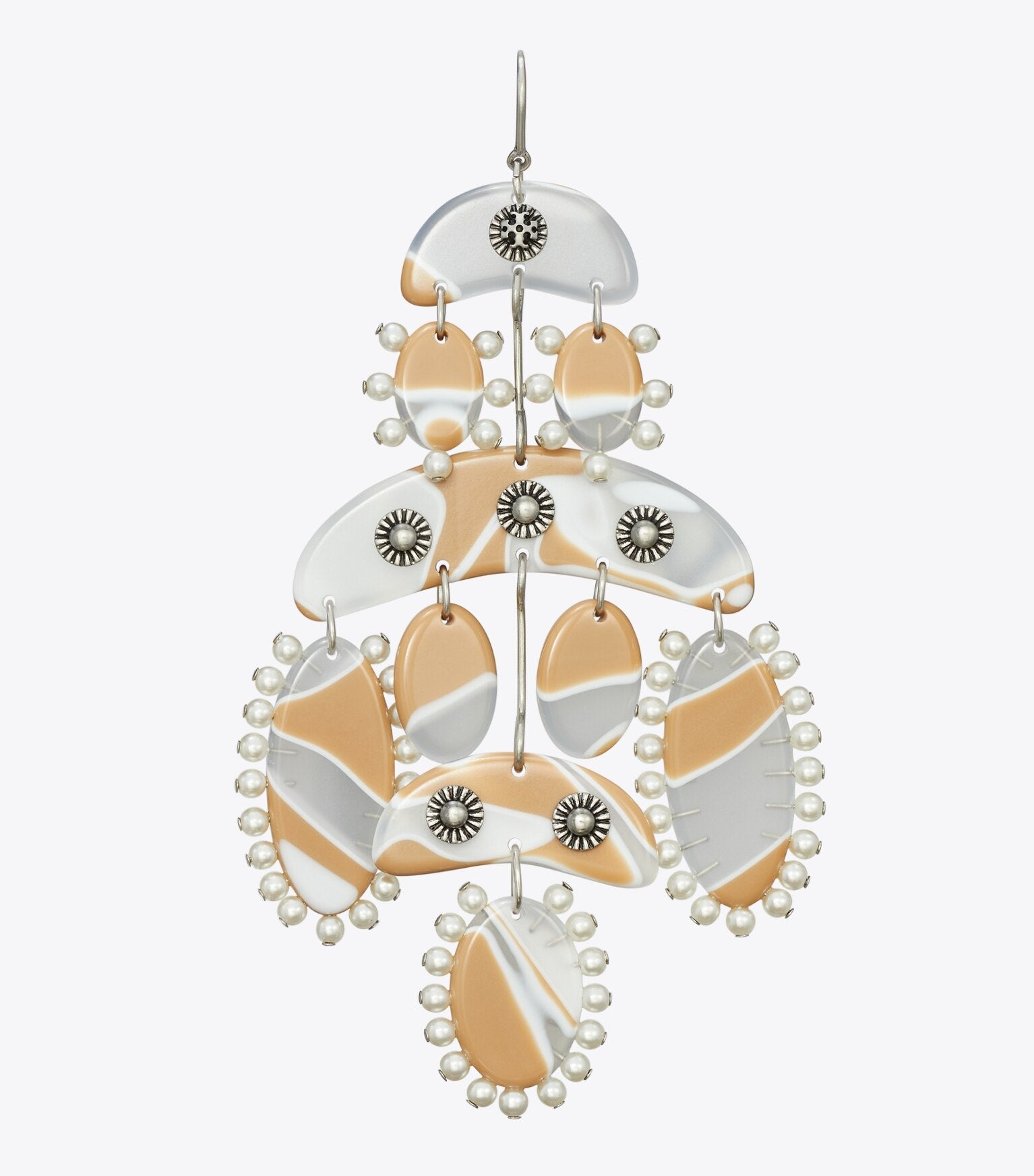Abstract Beaded Chandelier Earrings