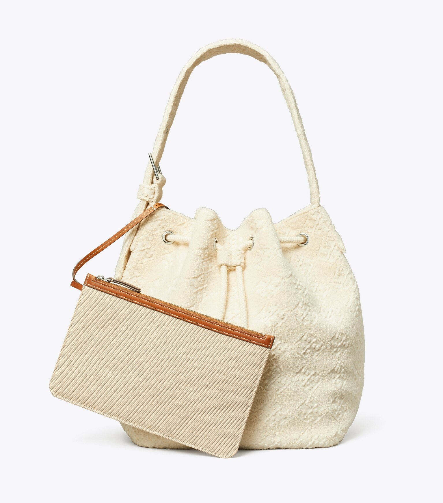 T Monogram Terry Oversized Bucket Bag