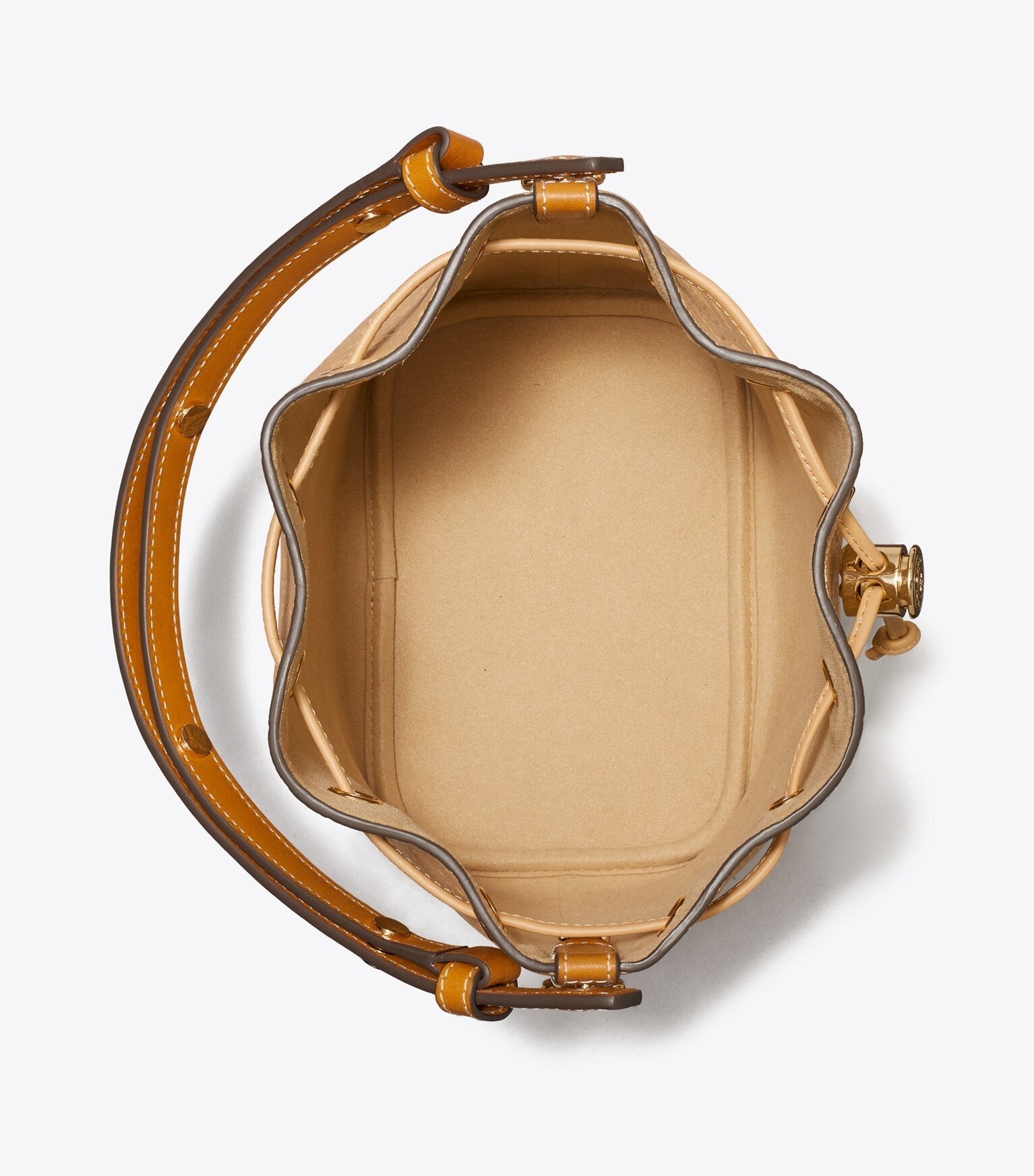 T Monogram Pebble Bucket Bag