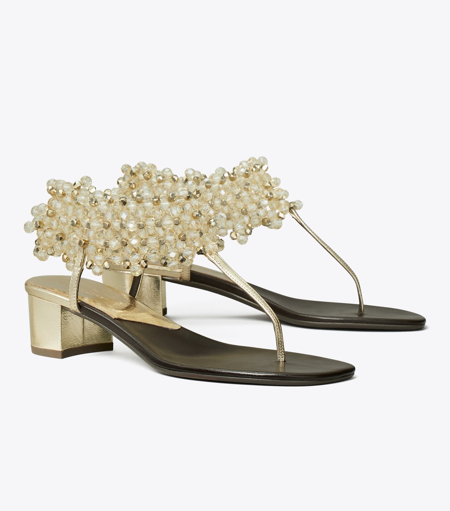 Beaded Heeled Sandal