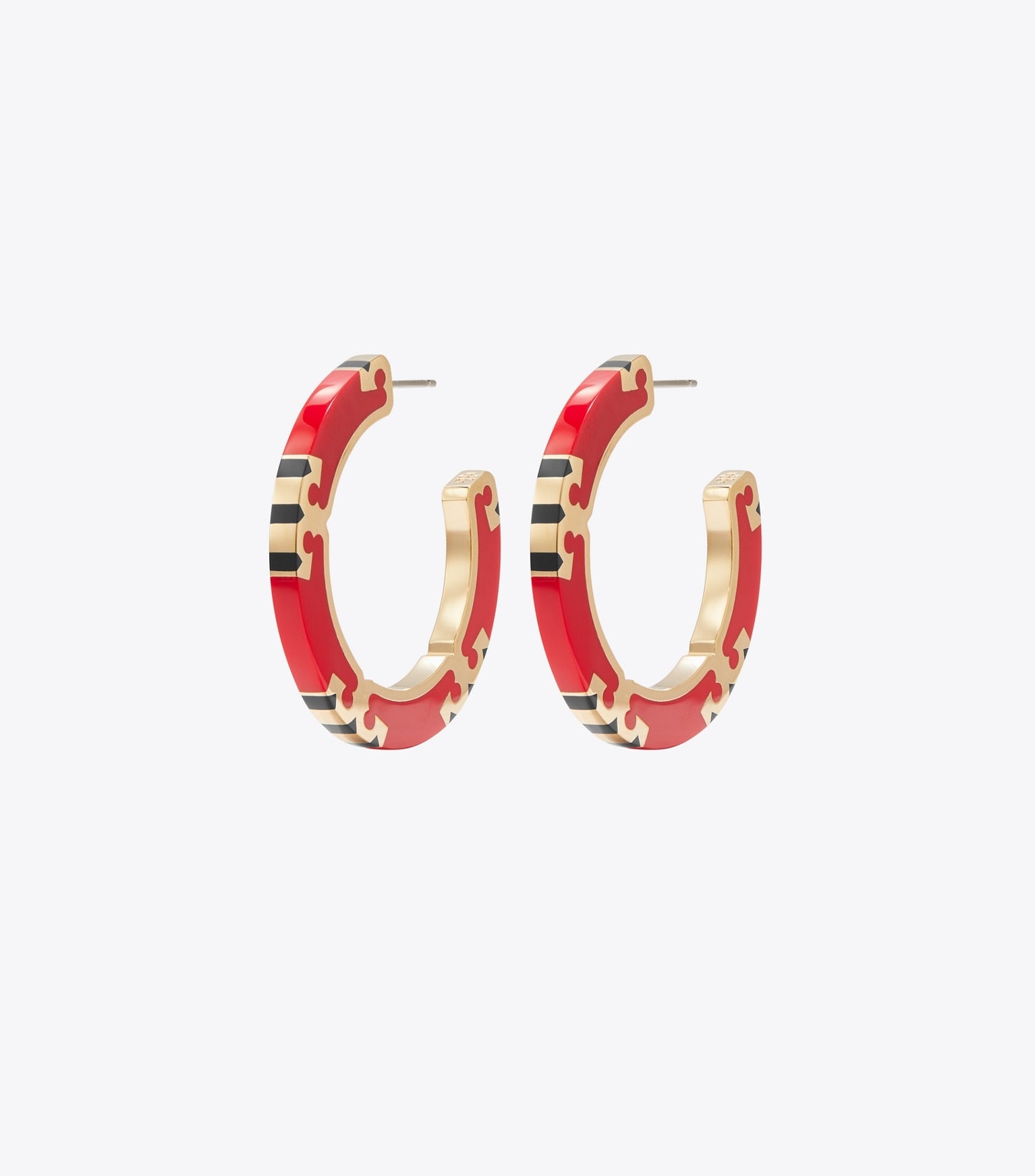 Icon Enamel Hoop Earrings