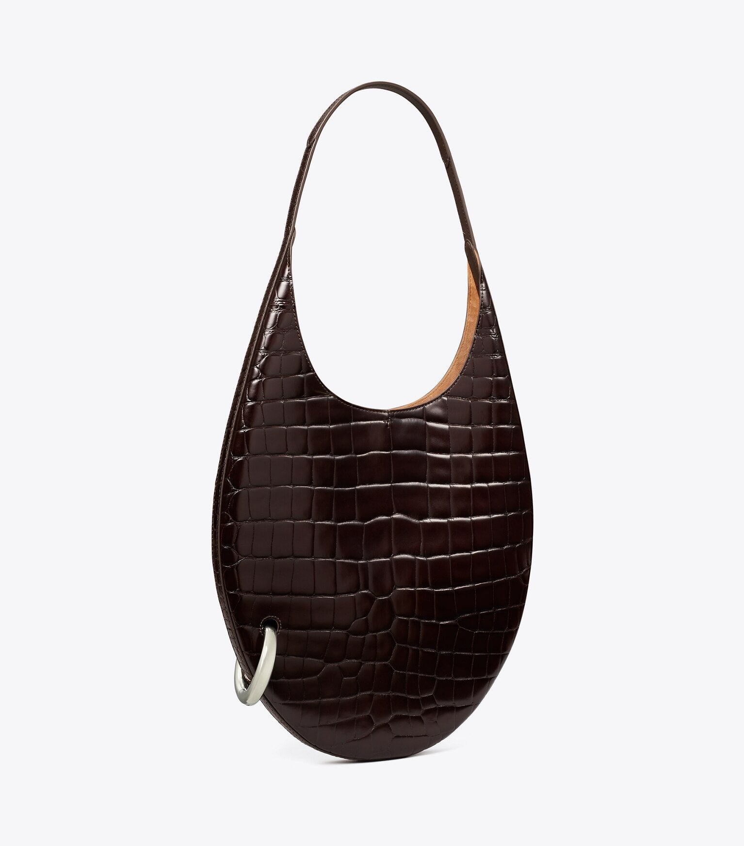 Pierced Croc-Embossed Bag