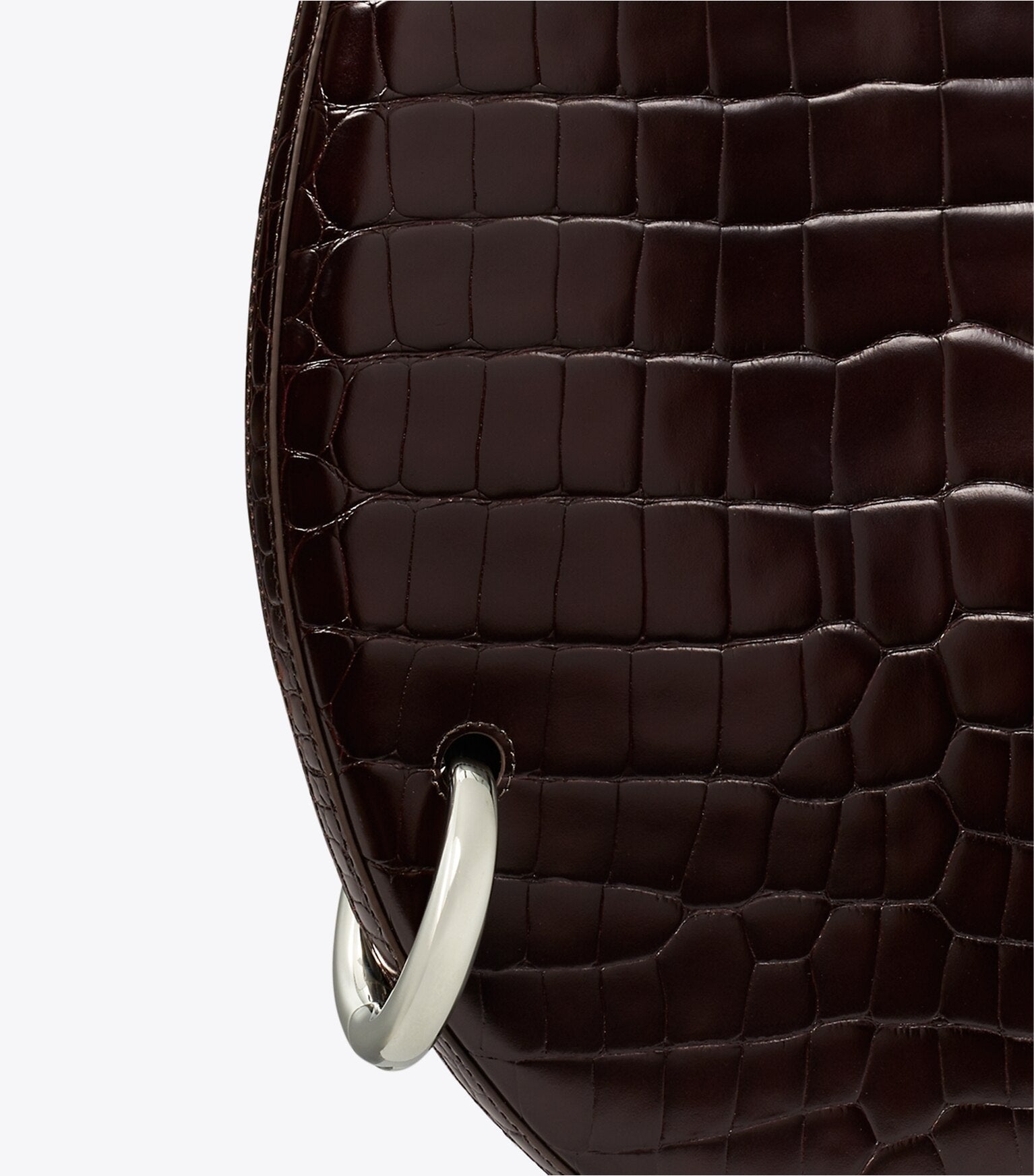 Pierced Croc-Embossed Bag