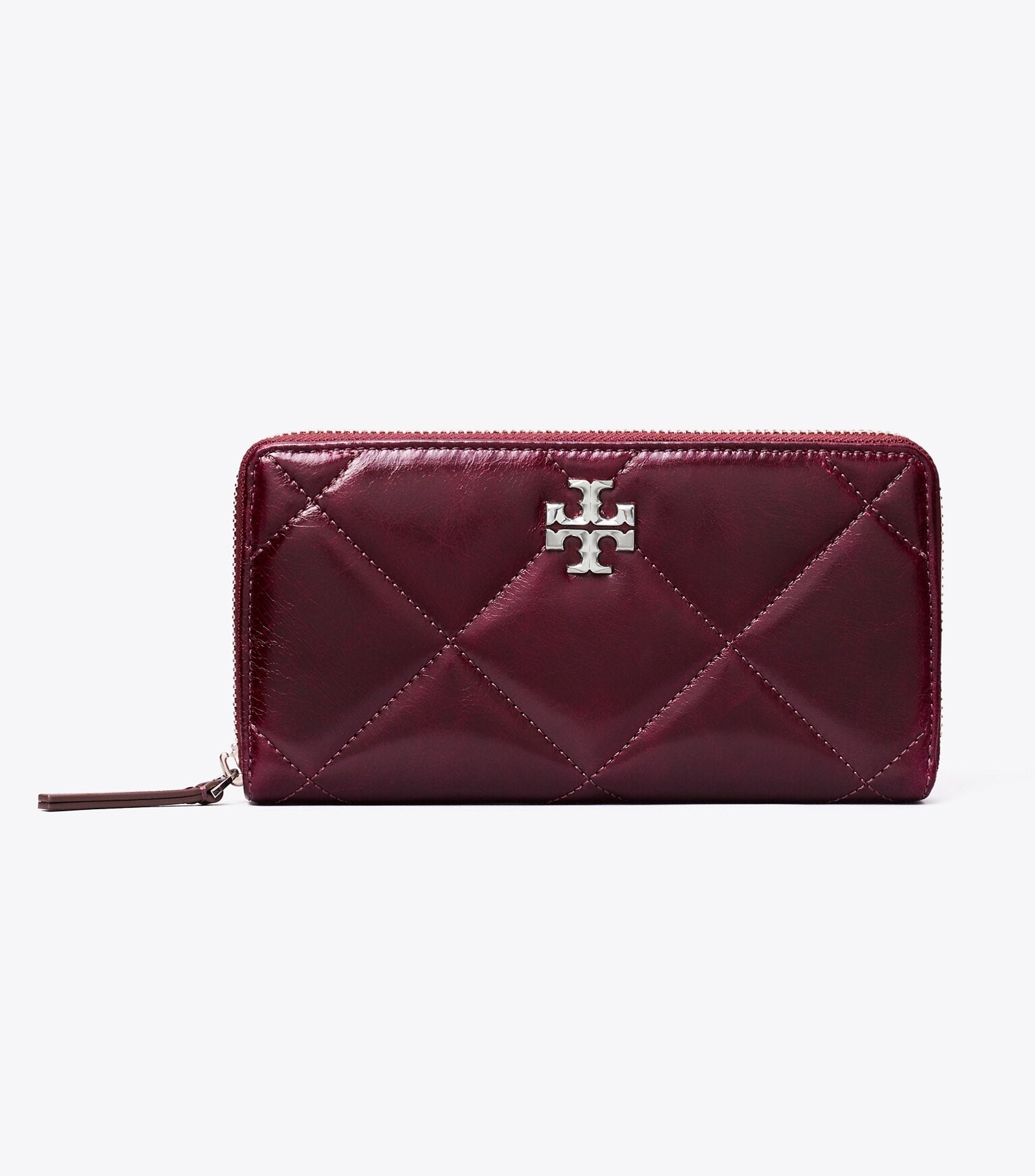 Kira Diamond Quilt Distressed Zip Continental Wallet