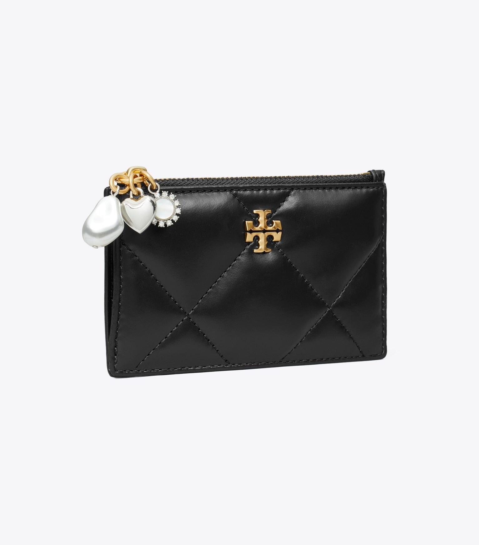 Kira Diamond Quilt Charm Zip Card Case