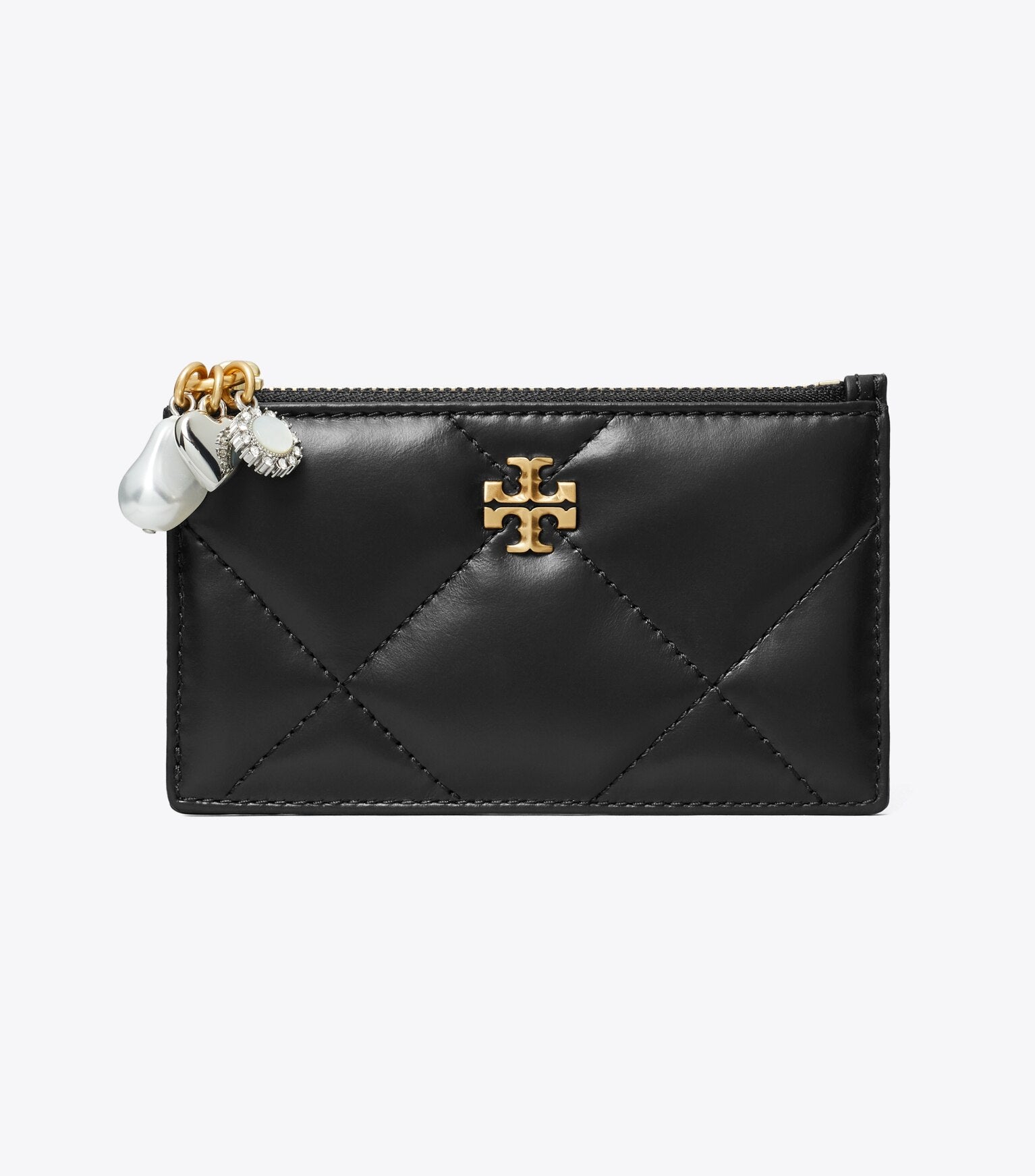 Kira Diamond Quilt Charm Zip Card Case