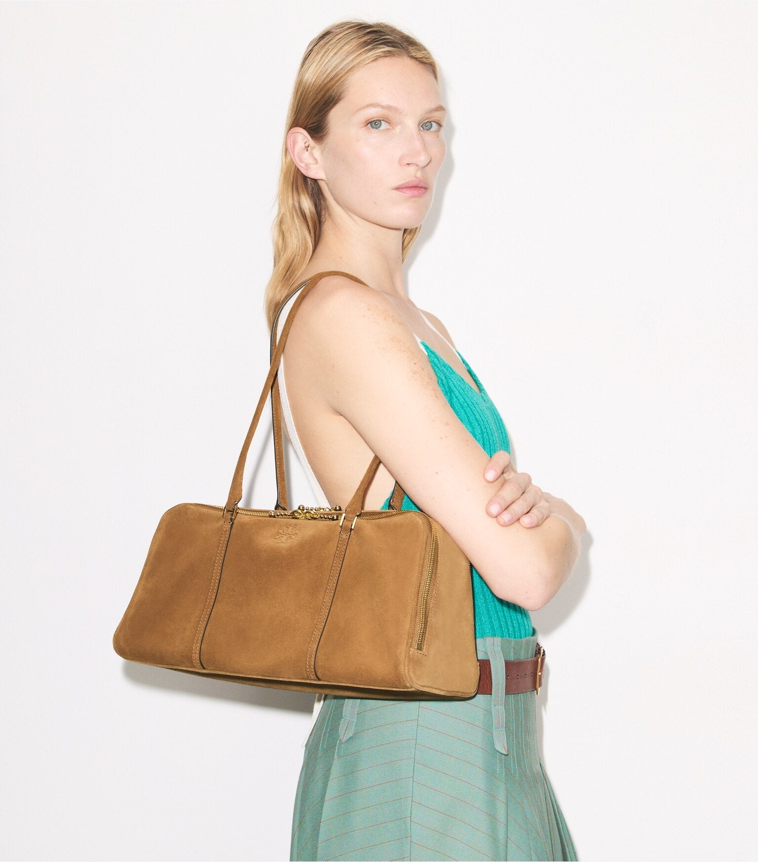 Marshmallow Suede Satchel