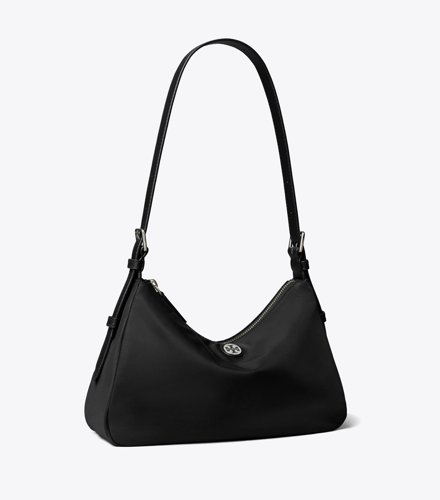 Small Nylon Zip-Top Shoulder Bag