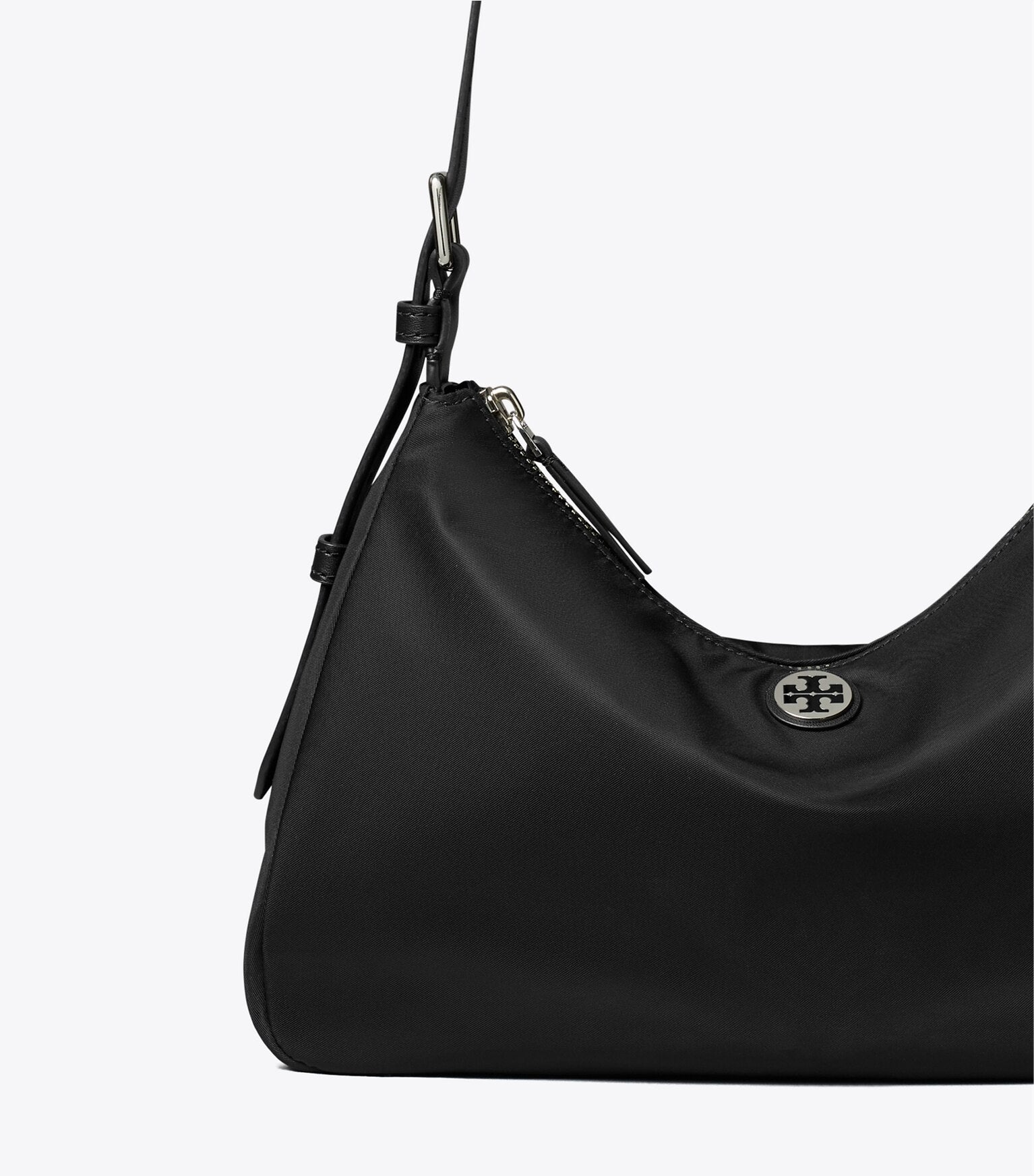 Small Nylon Zip-Top Shoulder Bag