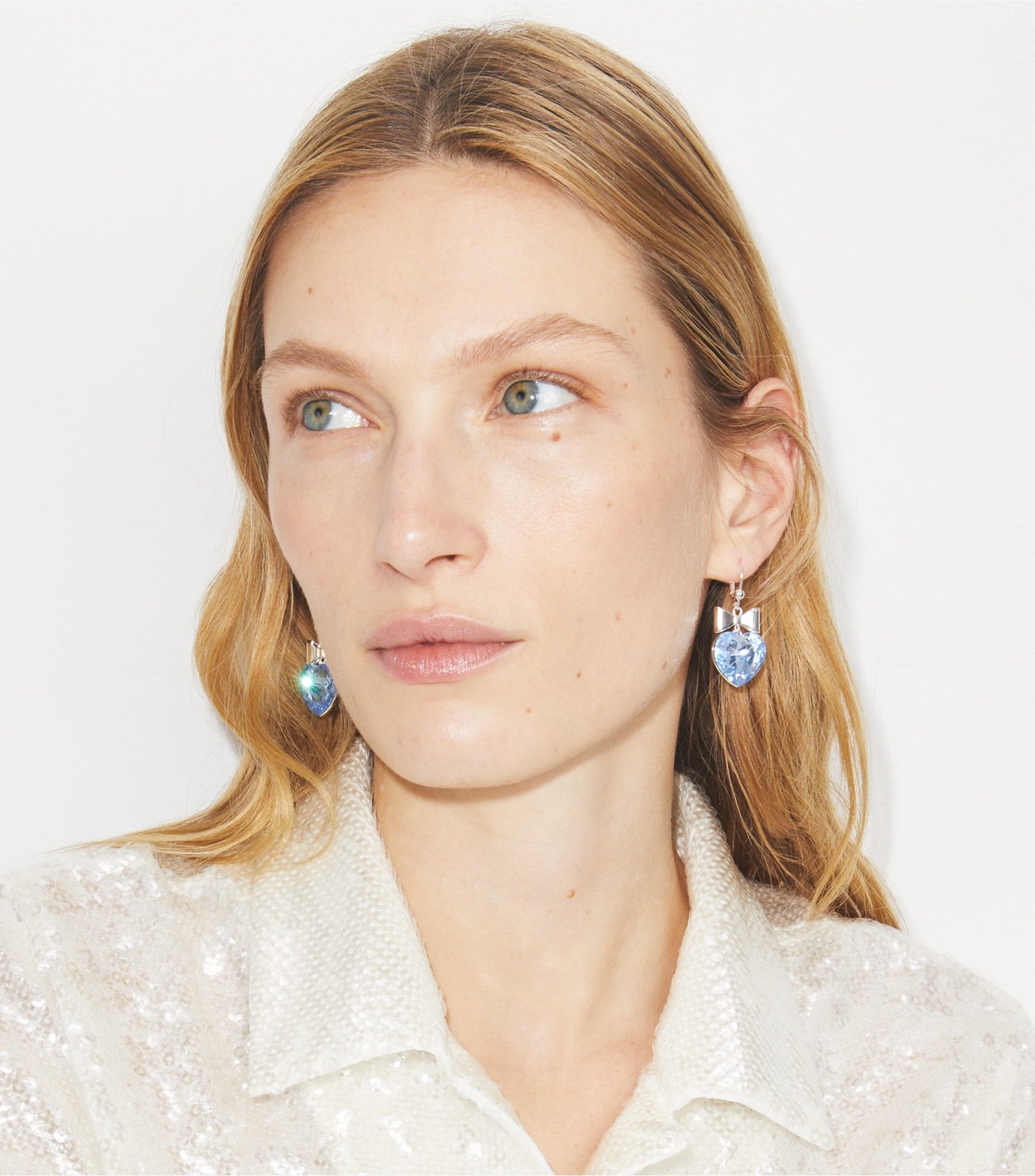 Curiosity Heart and Bow Earrings